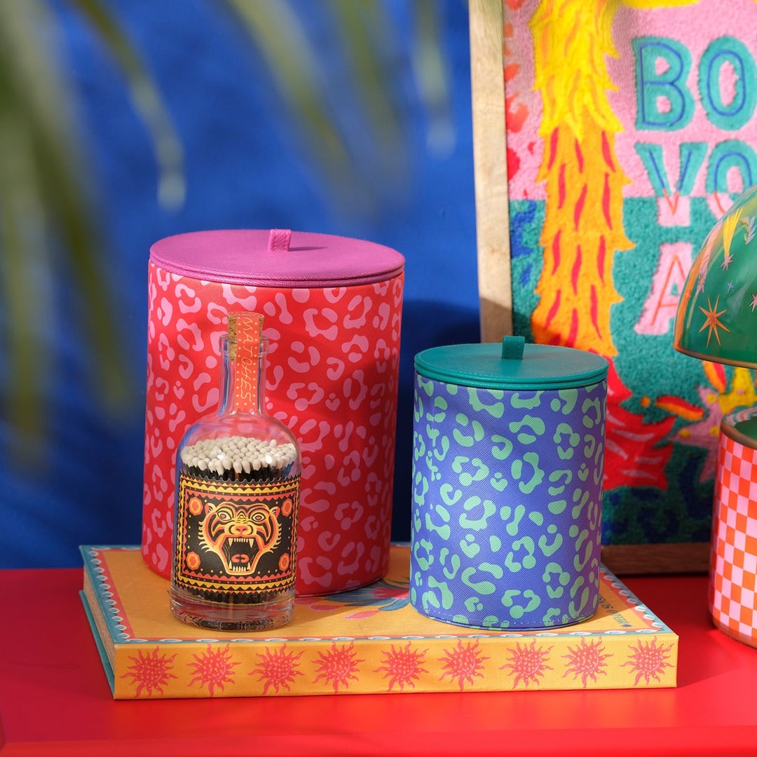 Meılın Pvc Dekoratif Kutu 13x13x16 Cm Koyu Yeşil - Koyu Mavi