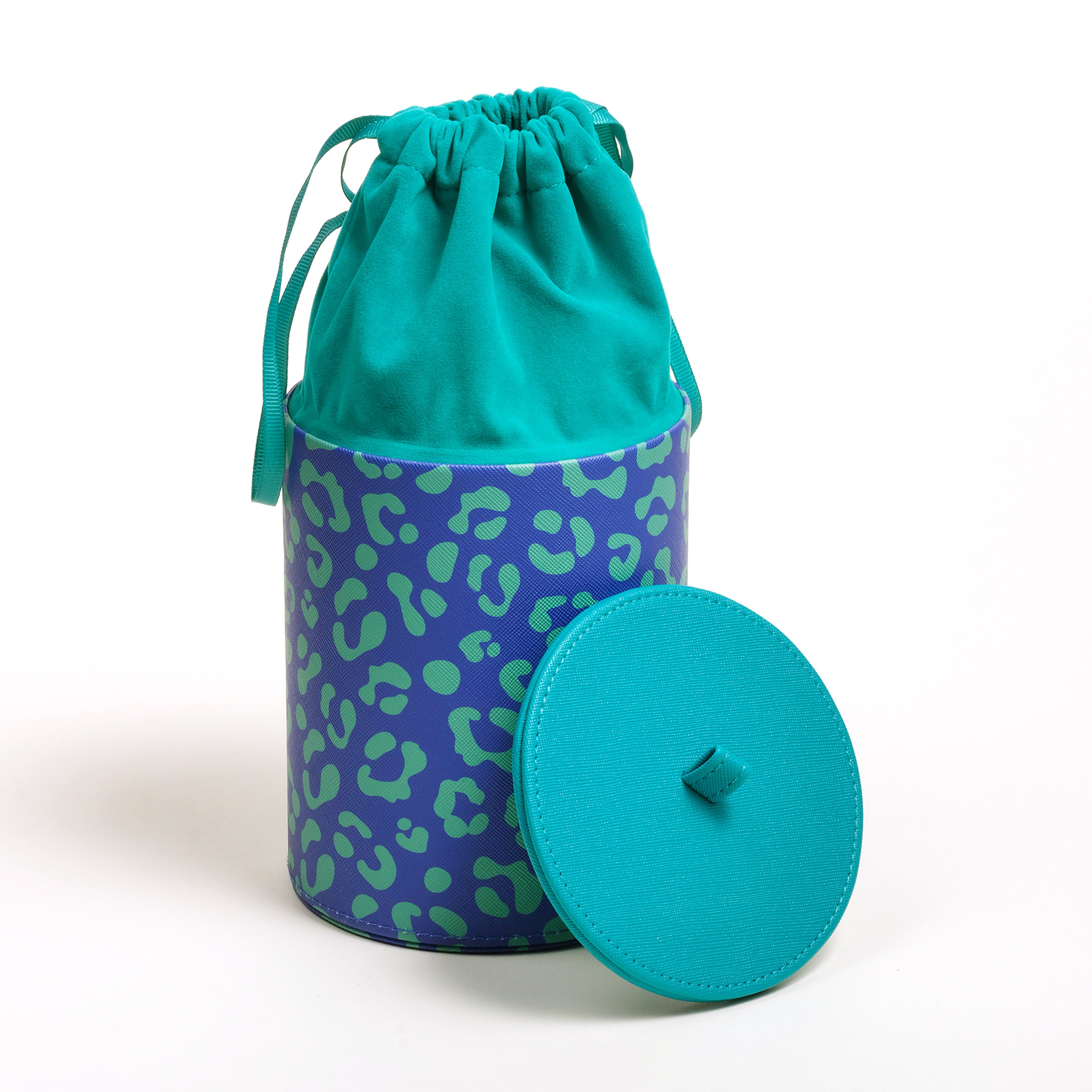 Meılın Pvc Dekoratif Kutu 13x13x16 Cm Koyu Yeşil - Koyu Mavi