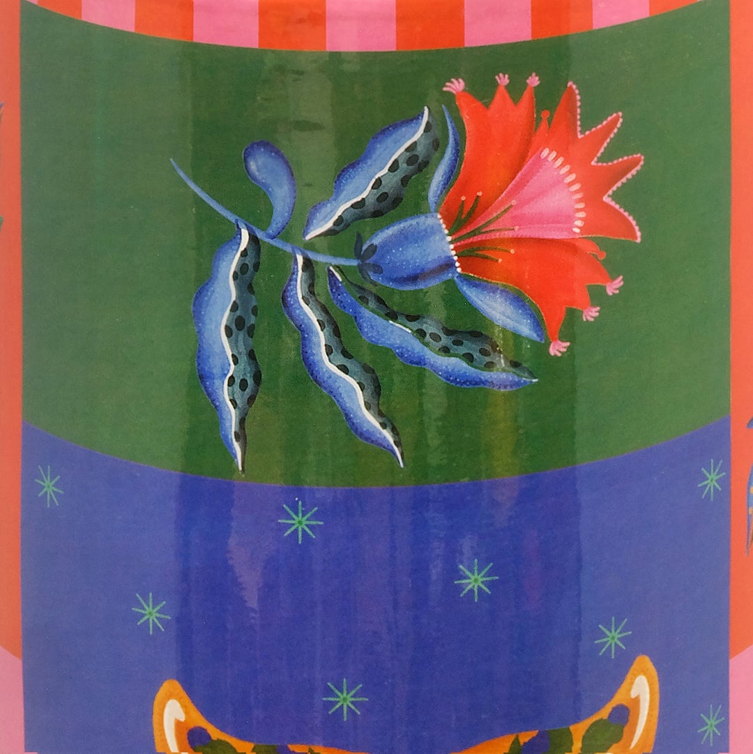 Tanbu Porselen Şemsiyelik 20x20x46 Cm Turuncu - Mavi