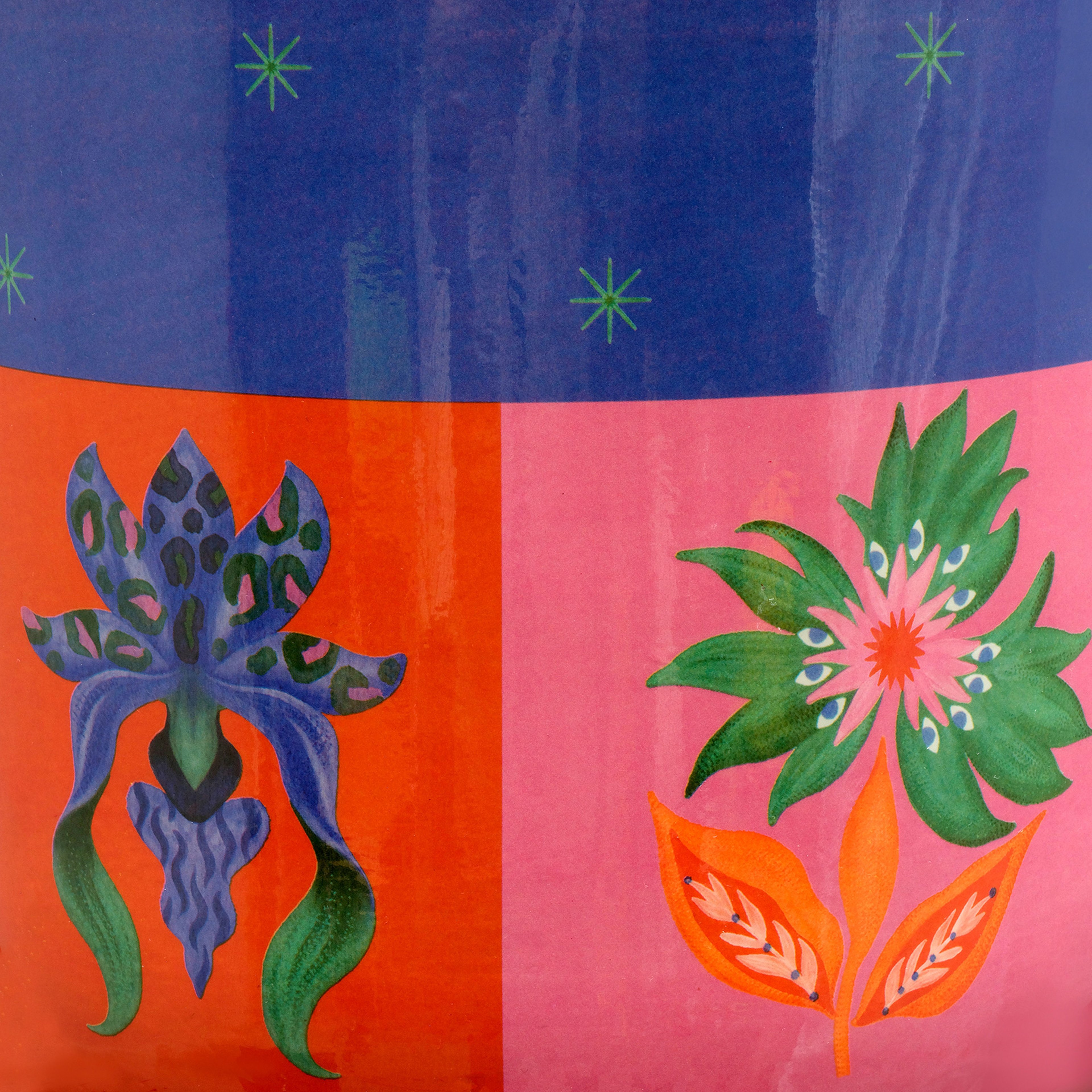 Tanbu Porselen Şemsiyelik 20x20x46 Cm Turuncu - Mavi