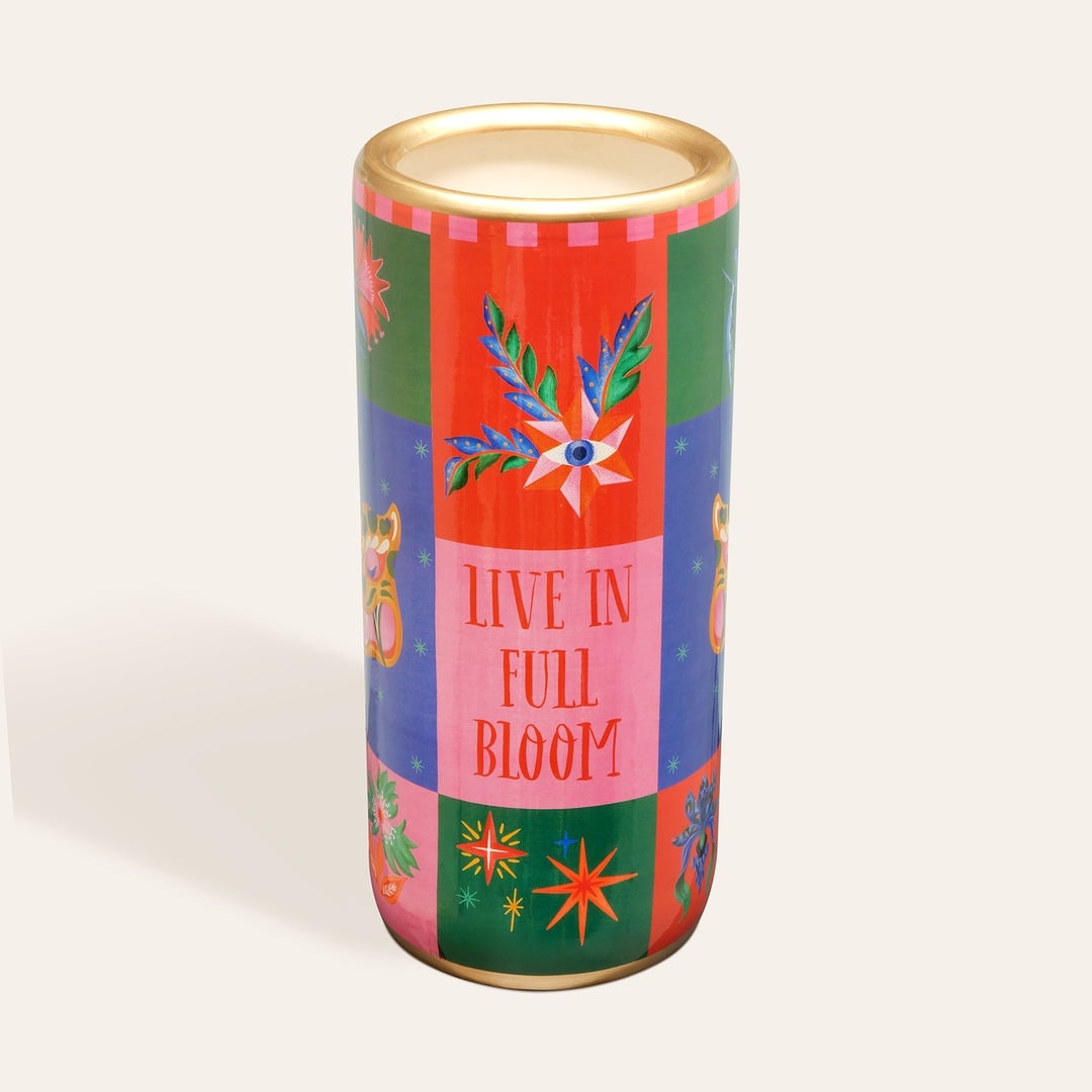 Tanbu Porselen Şemsiyelik 20x20x46 Cm Turuncu - Mavi