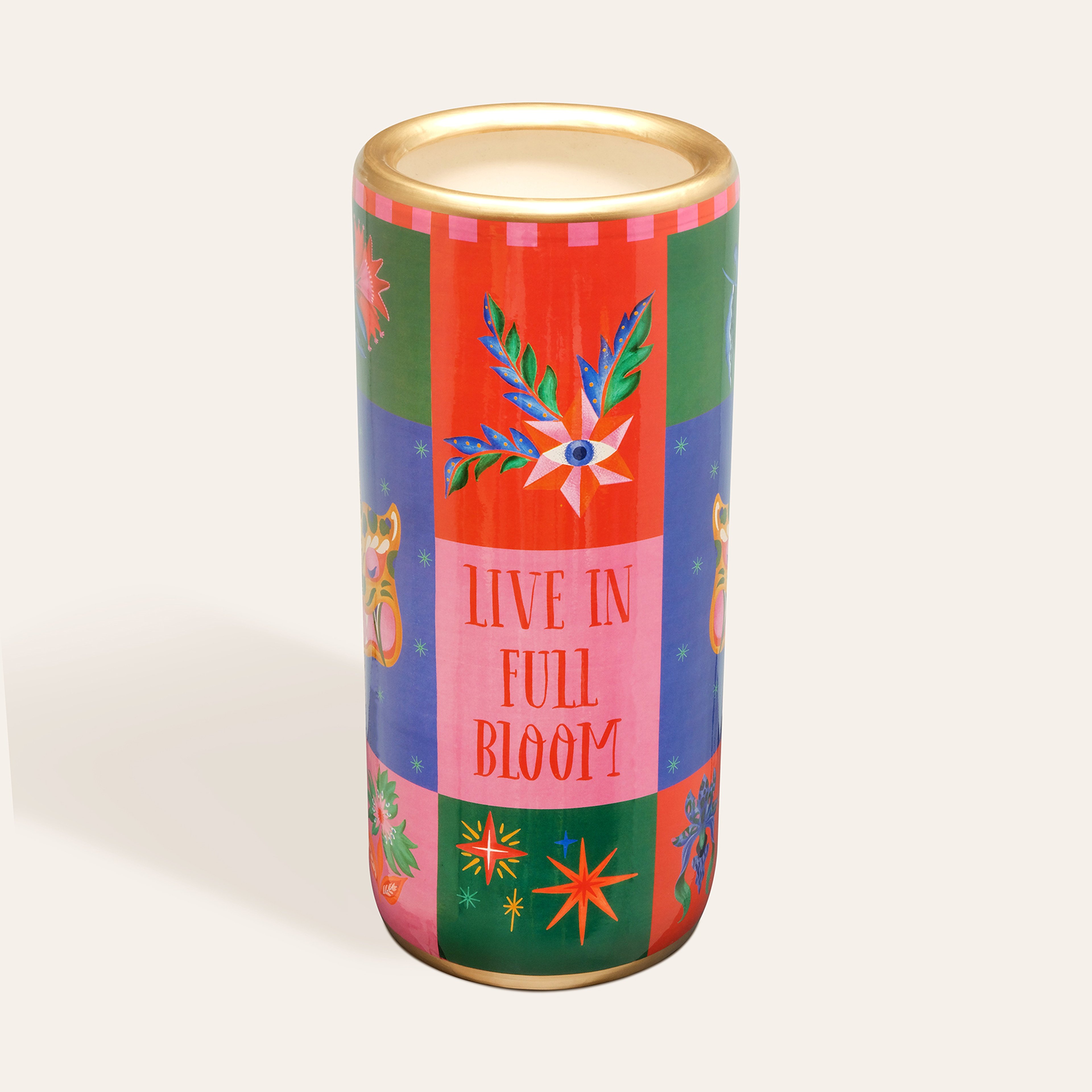 Tanbu Porselen Şemsiyelik 20x20x46 Cm Turuncu - Mavi