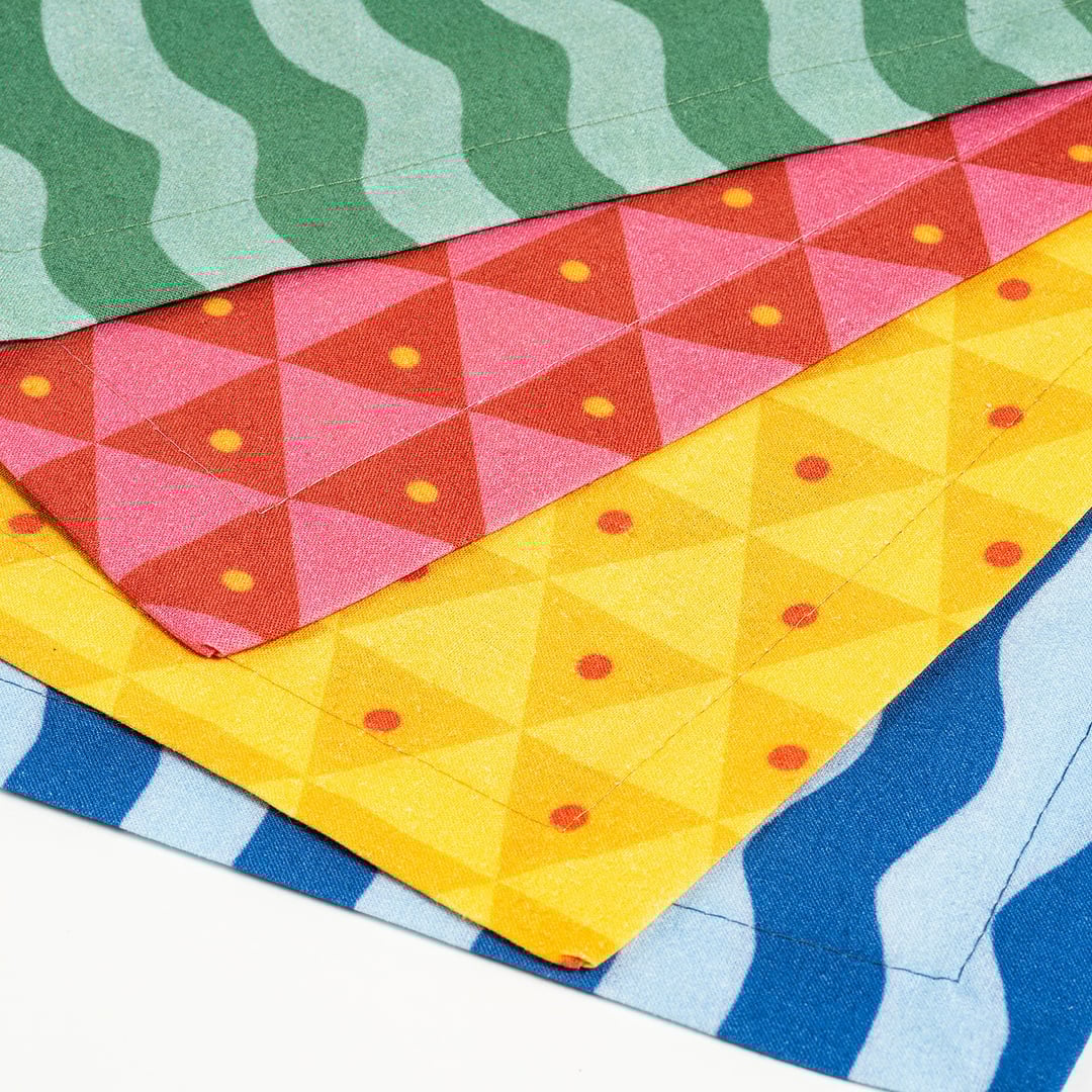 Nilüfer Dijital Baskılı Pamuk Peçete Seti 25x25 Cm Renkli