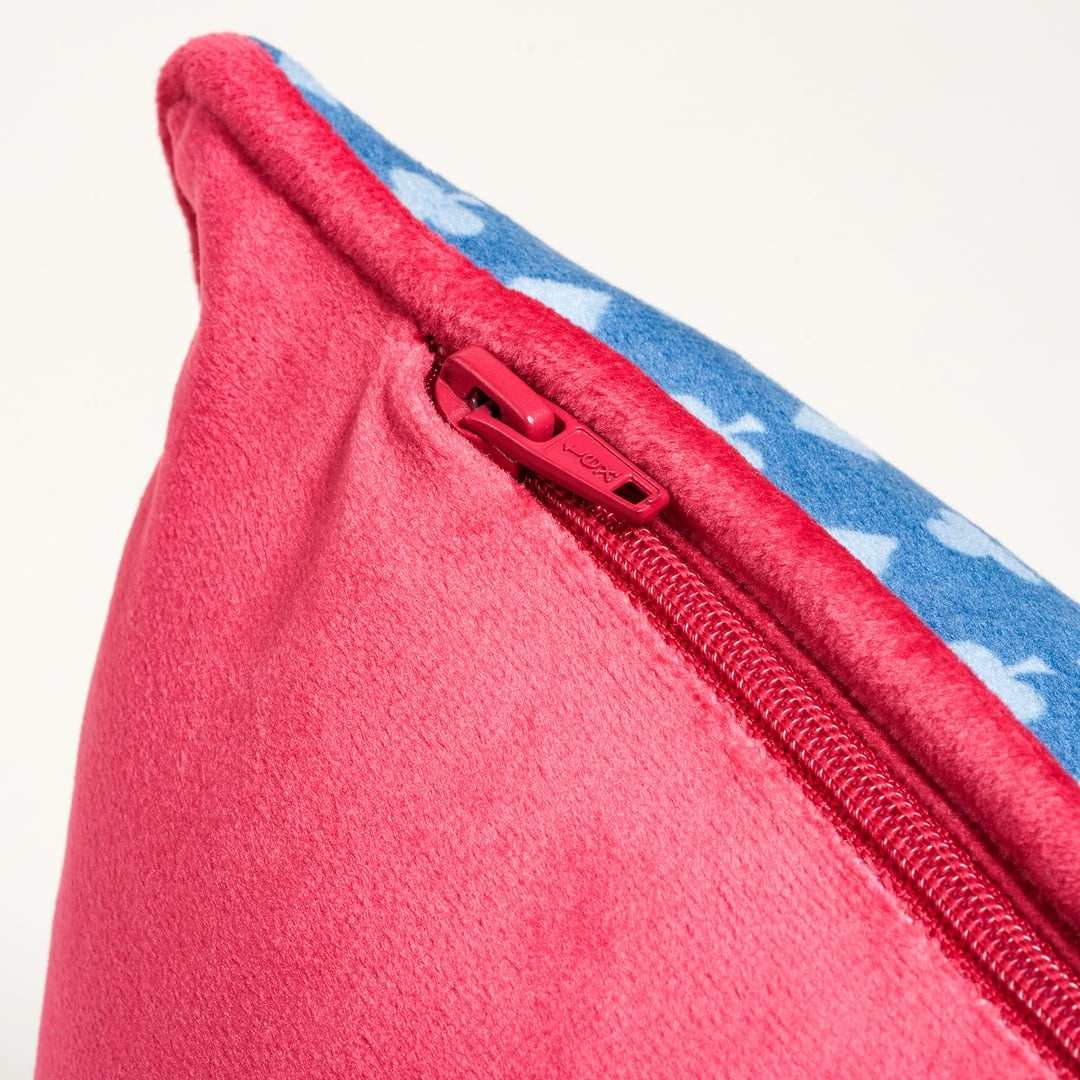 Hansı Dijital Baskılı Nakışlı Dolgulu Kırlent 20x55 Cm Mavi