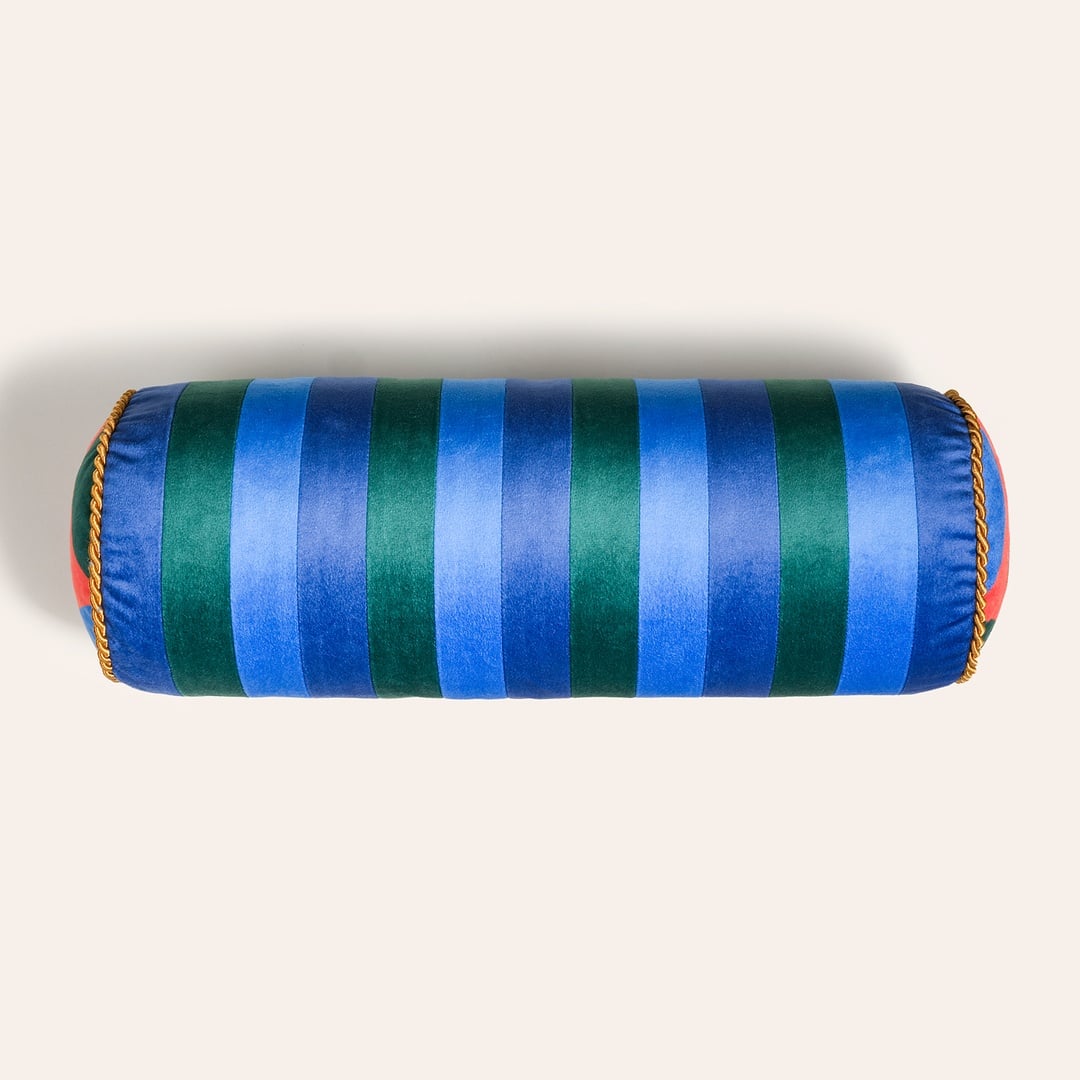 Hansı Dijital Baskılı Dolgulu Kırlent 17x47 Cm Yeşil - Mavi