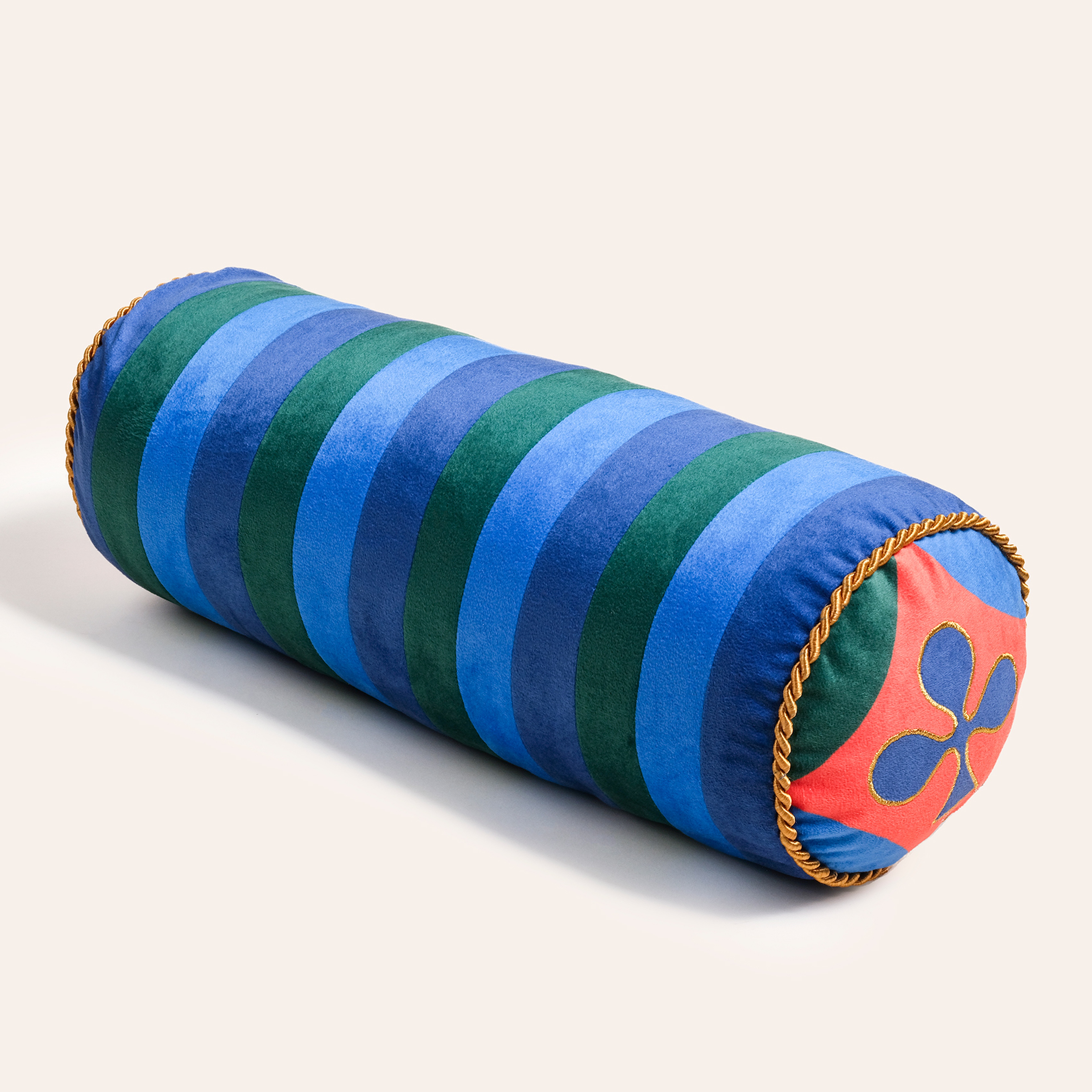 Hansı Dijital Baskılı Dolgulu Kırlent 17x47 Cm Yeşil - Mavi