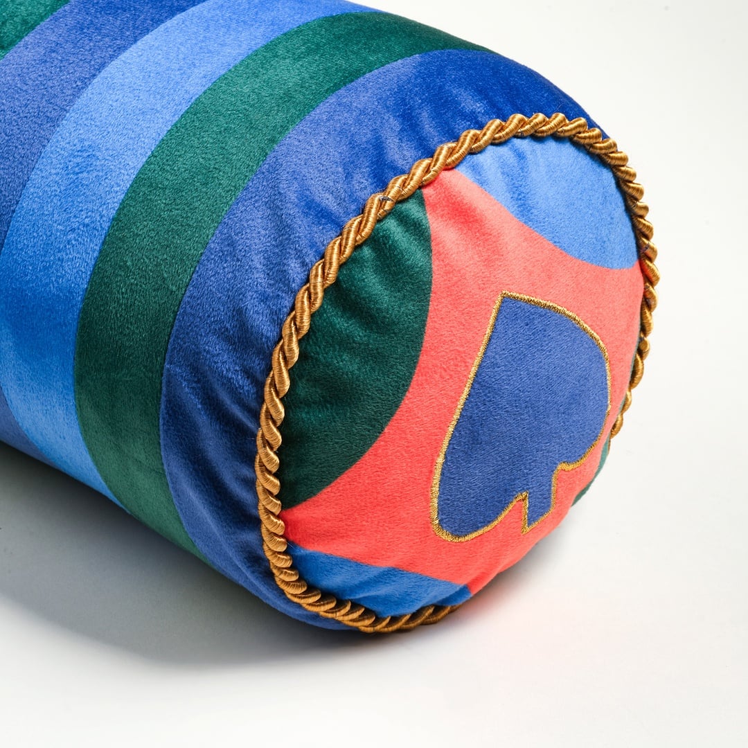 Hansı Dijital Baskılı Dolgulu Kırlent 17x47 Cm Yeşil - Mavi