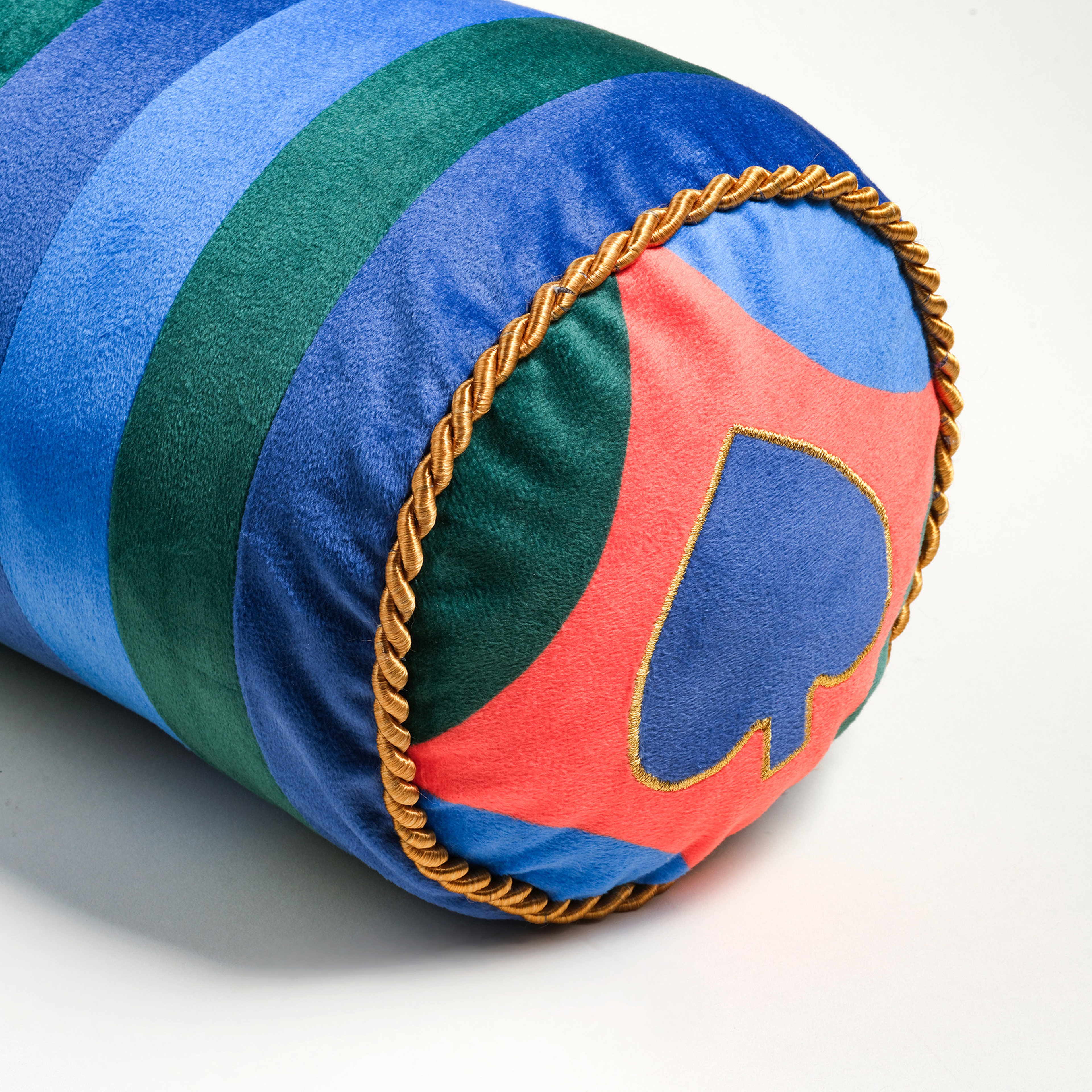 Hansı Dijital Baskılı Dolgulu Kırlent 17x47 Cm Yeşil - Mavi