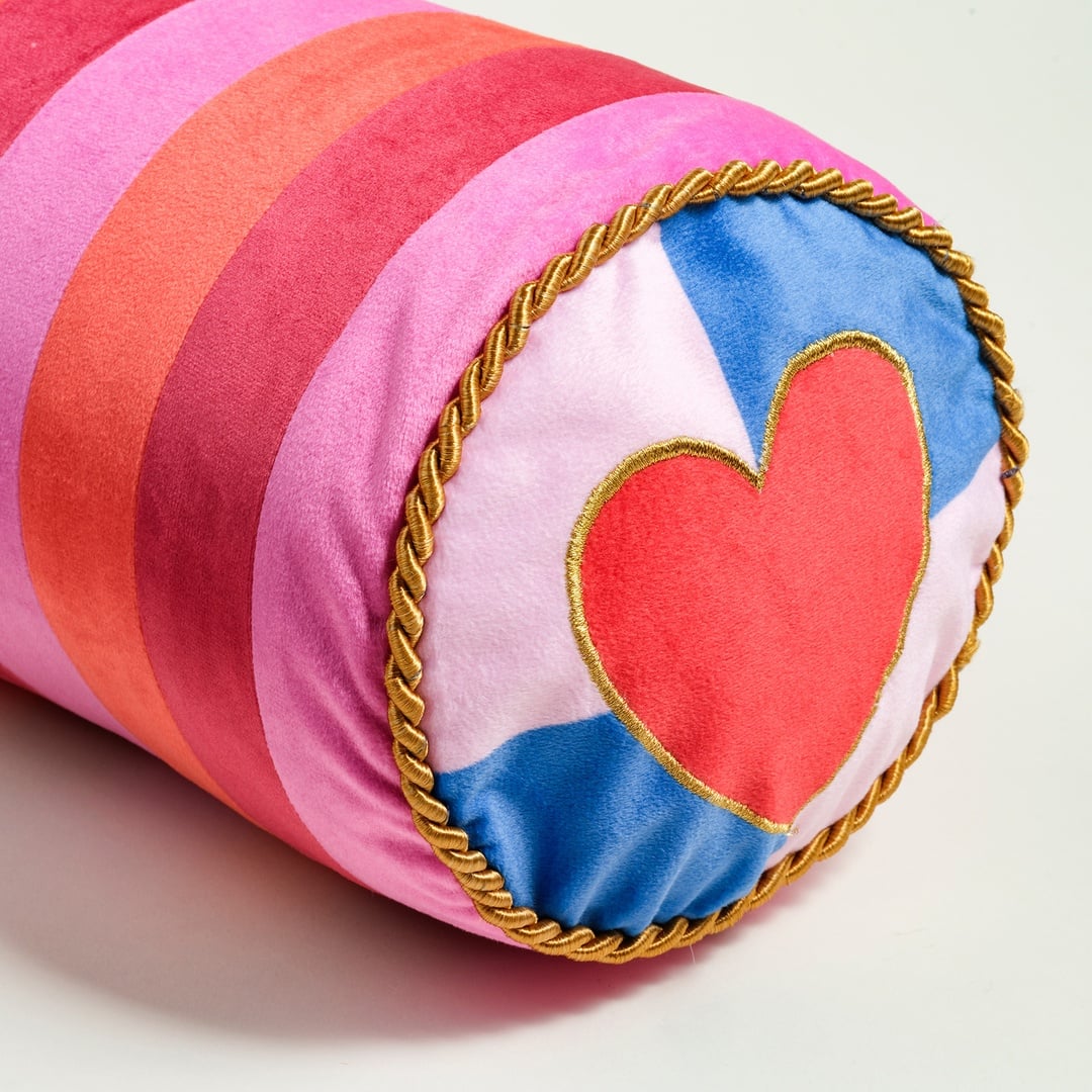 Hansı Dijital Baskılı Dolgulu Kırlent 17x47 Cm Kırmızı - Pembe