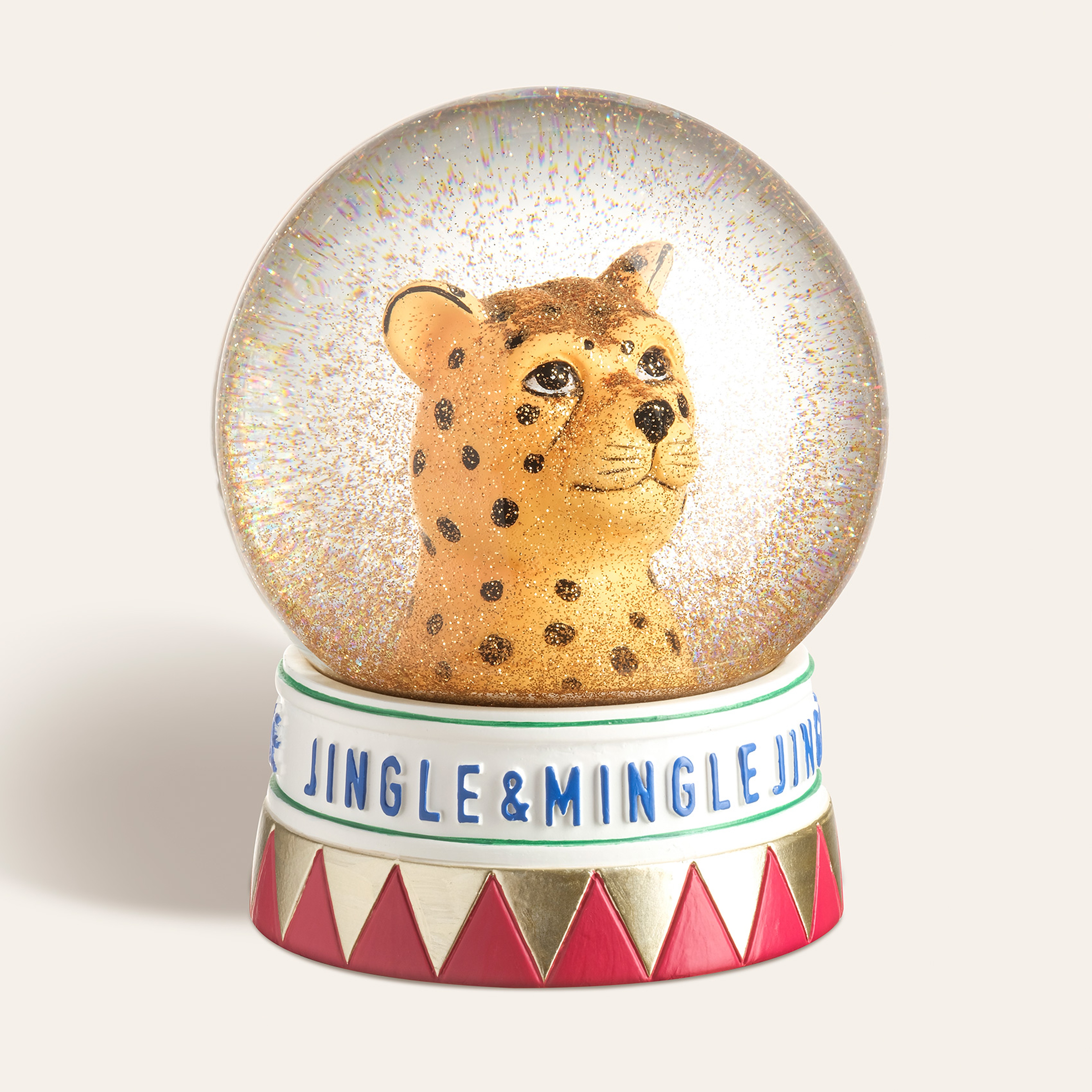 Meılın Cam Kar Küresi 10x10x13 Cm Sarı - Kırmızı