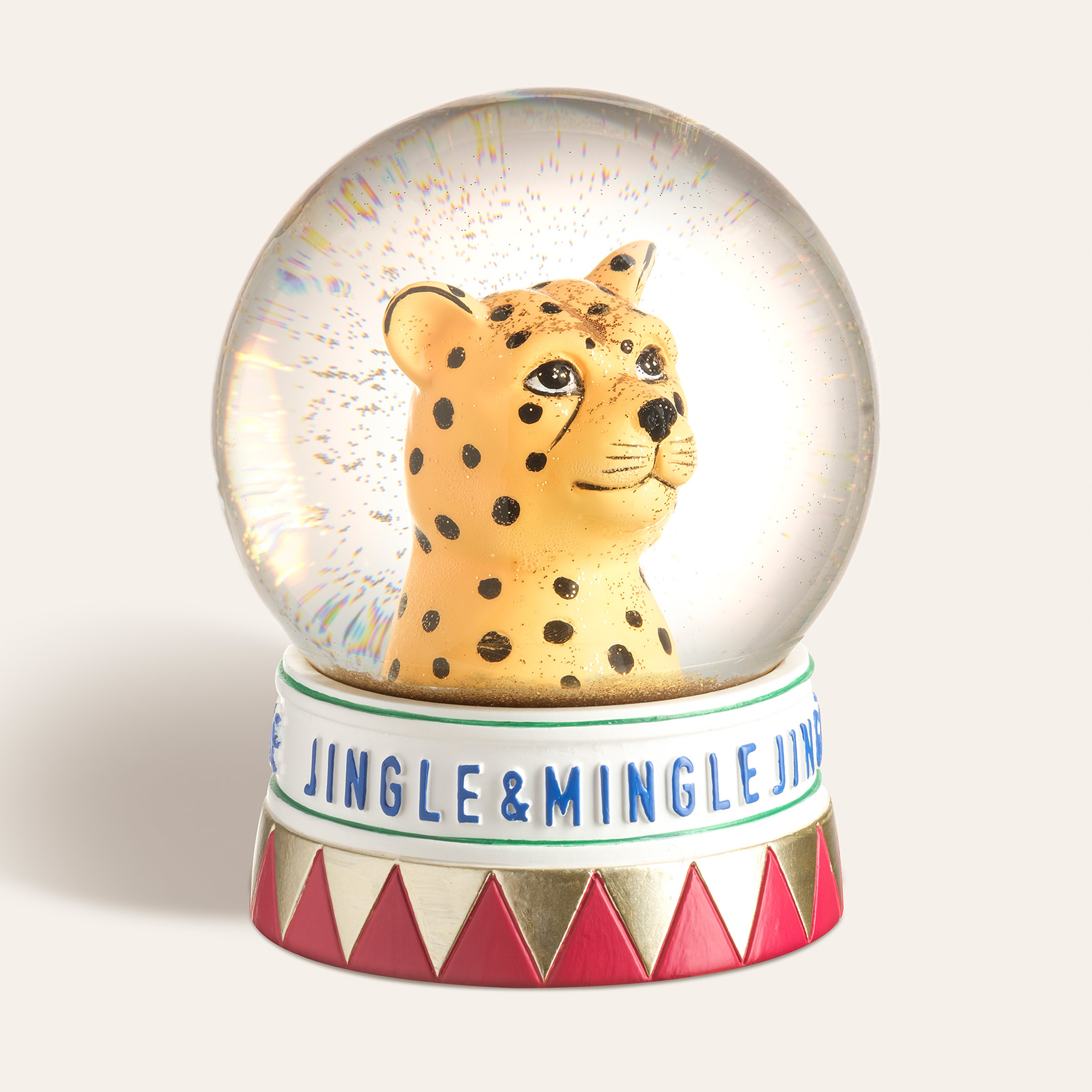 Meılın Cam Kar Küresi 10x10x13 Cm Sarı - Kırmızı