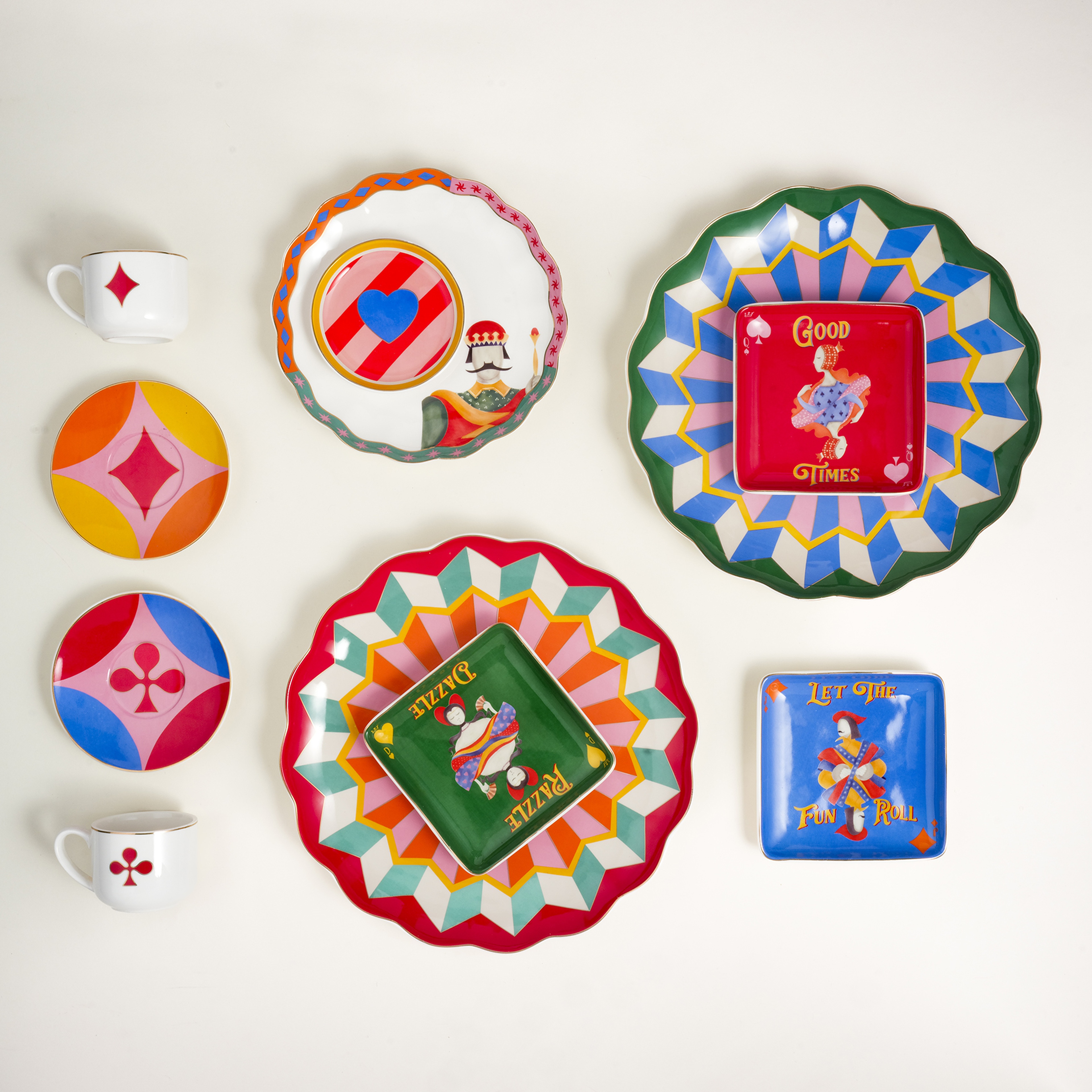 Luohu Porselen Tabak 12x12x2 Cm Kırmızı