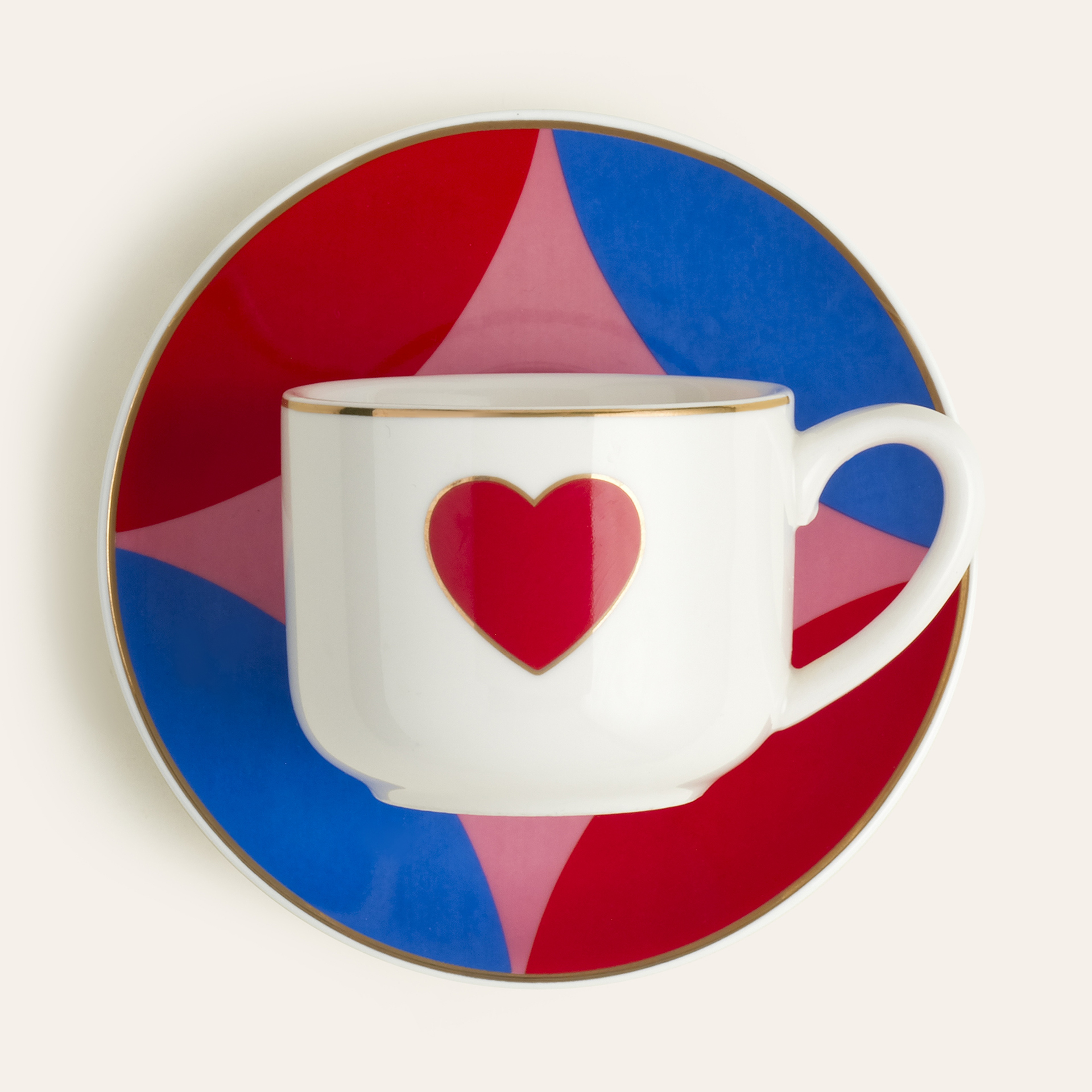 Luohu Porselen Kahve Seti 90 Ml Renkli