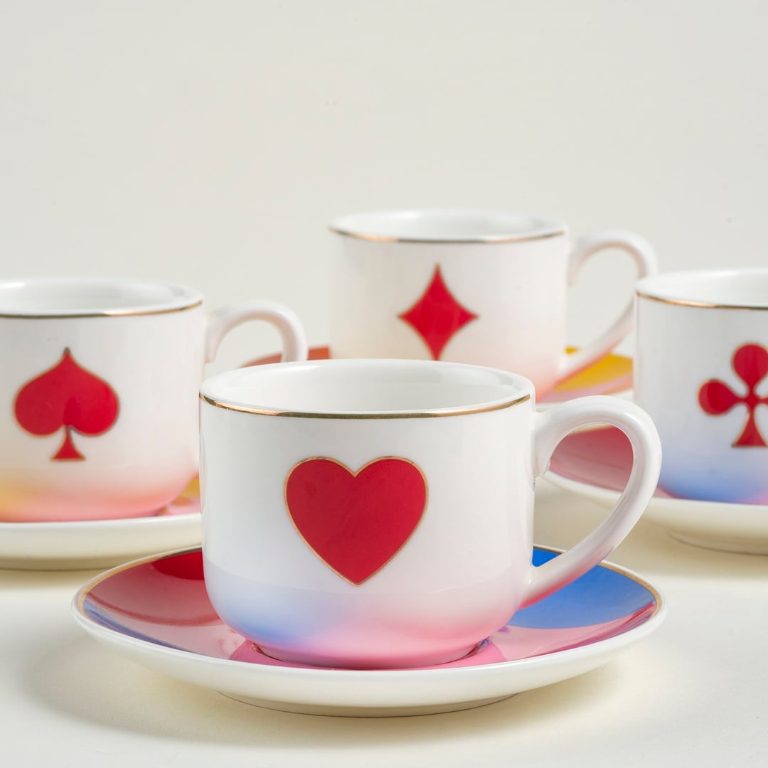 Luohu Porselen Kahve Seti 90 Ml Renkli