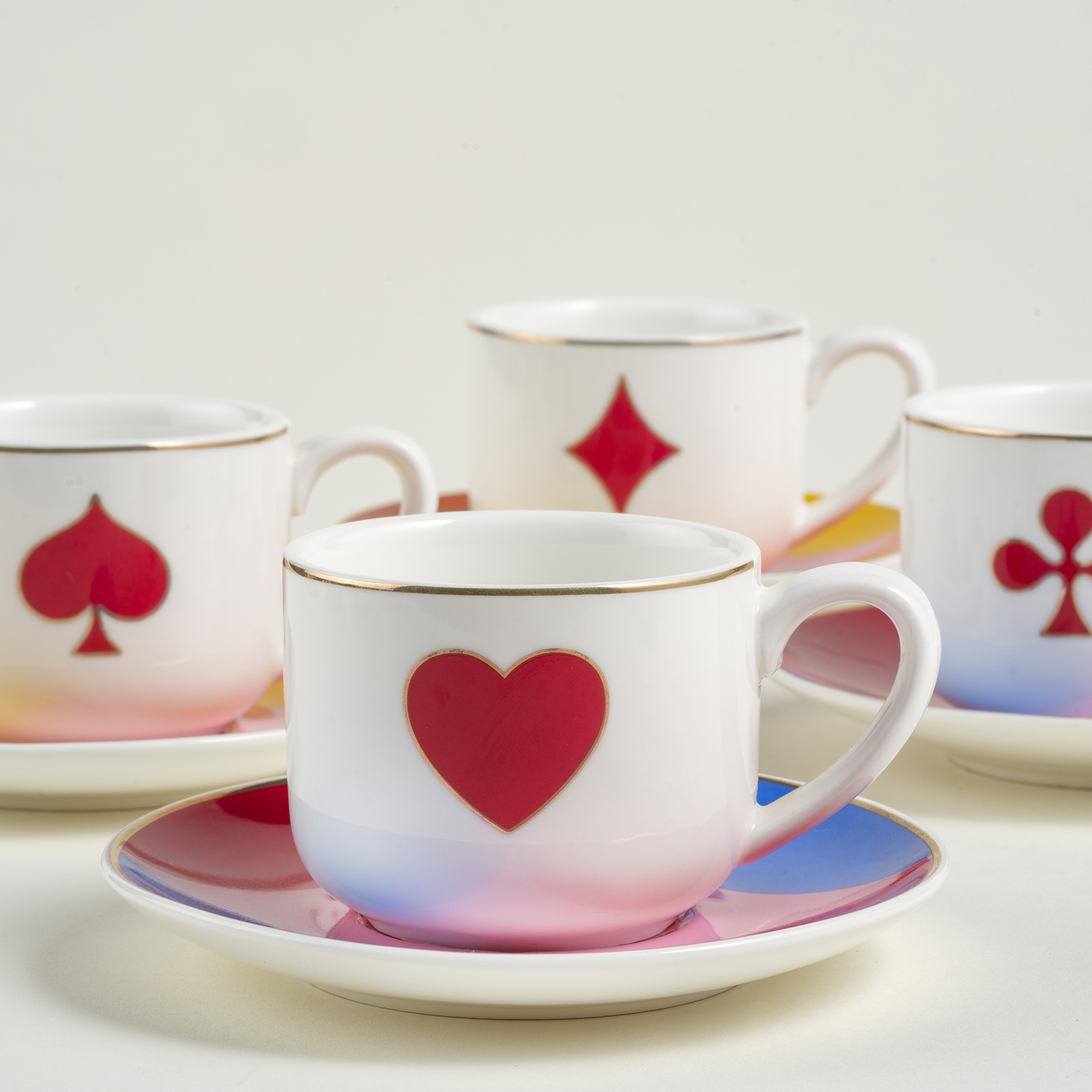 Luohu Porselen Kahve Seti 90 Ml Renkli