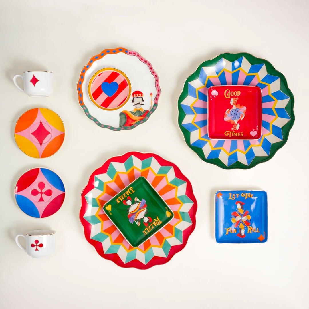 Luohu Porselen Kahve Seti 90 Ml Renkli