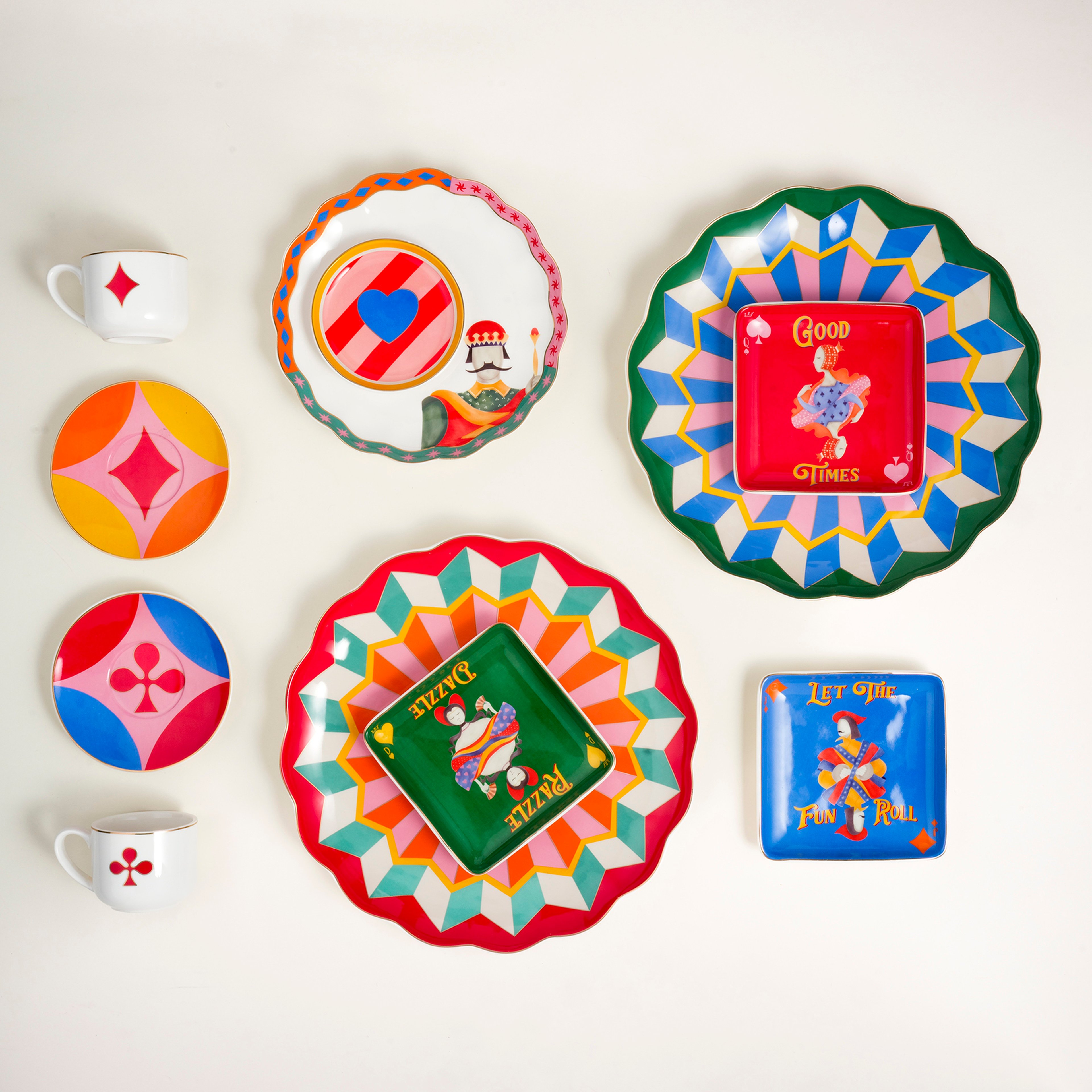 Luohu Porselen Kahve Seti 90 Ml Renkli