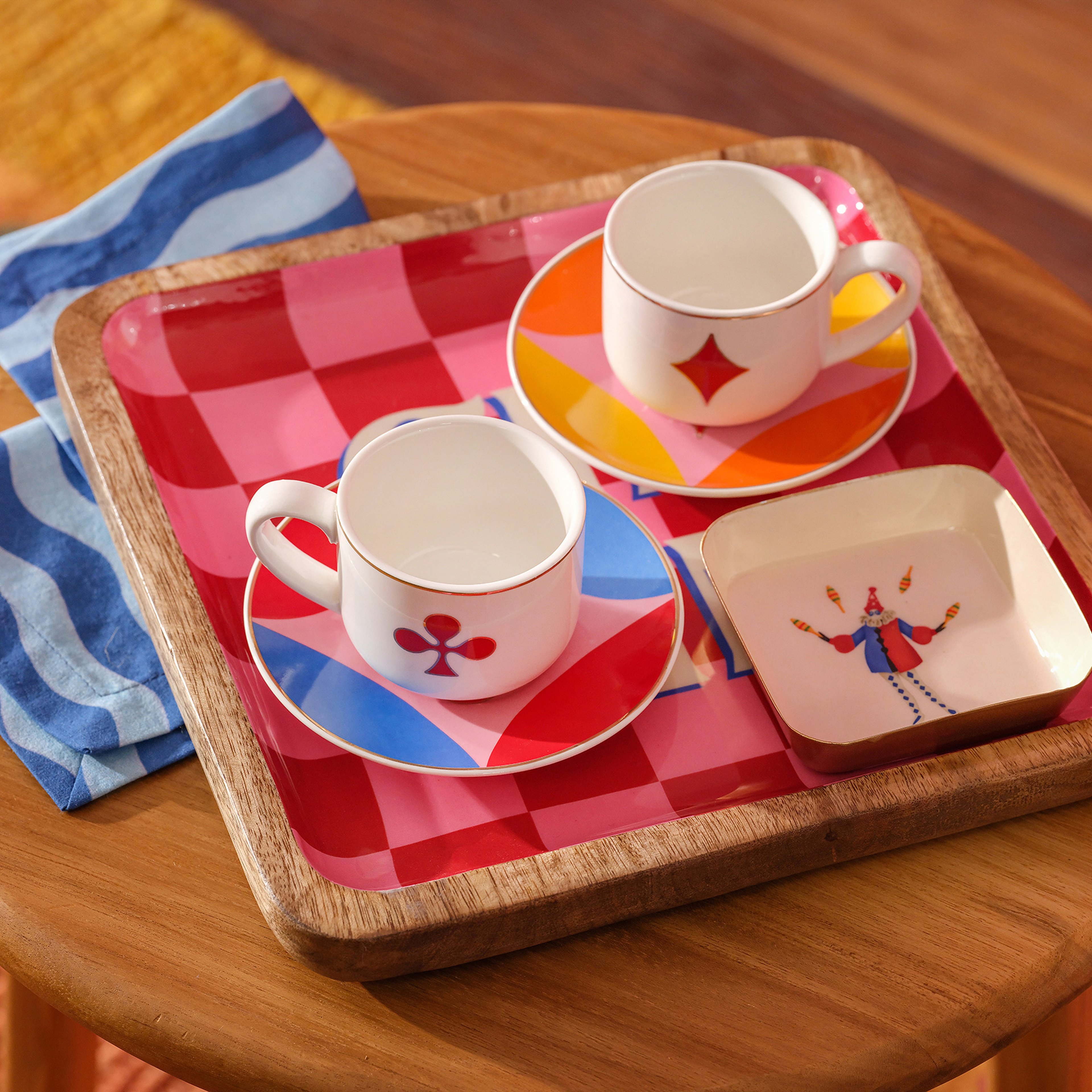 Luohu Porselen Kahve Seti 90 Ml Renkli