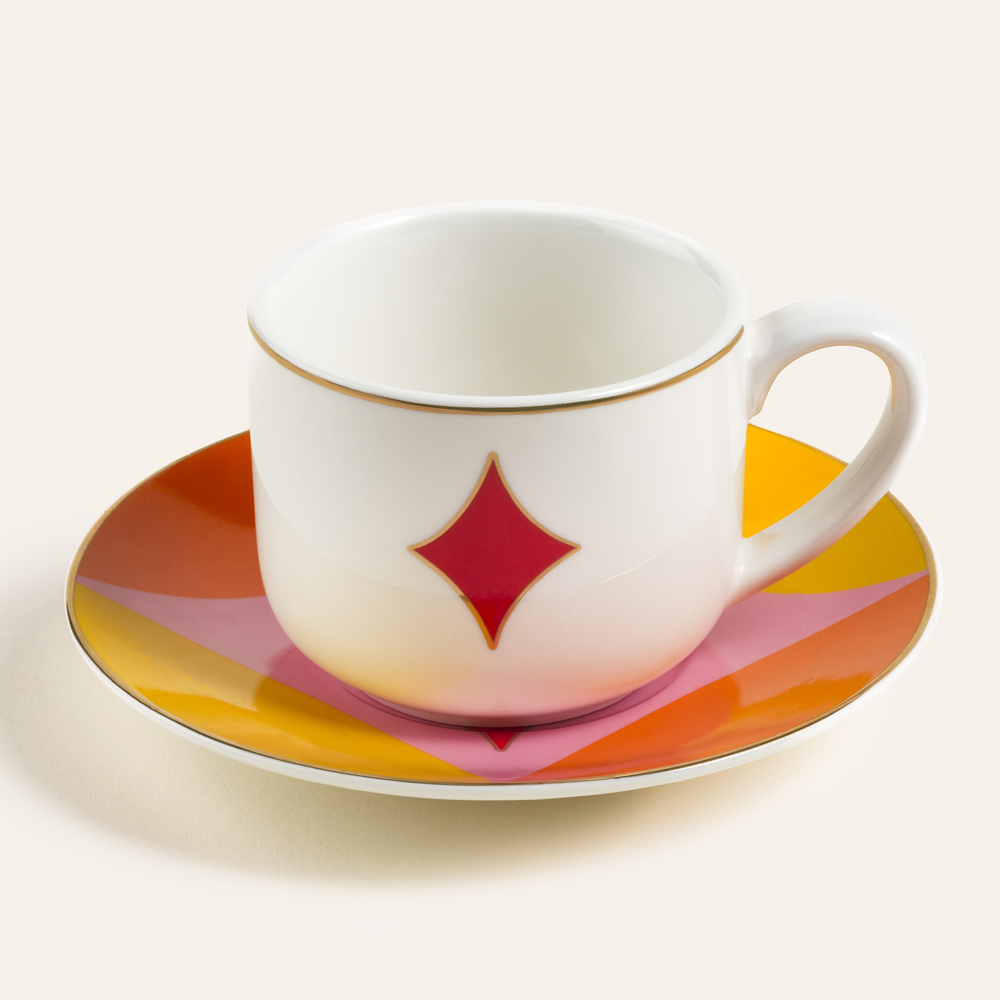 Luohu Porselen Kahve Seti 90 Ml Renkli