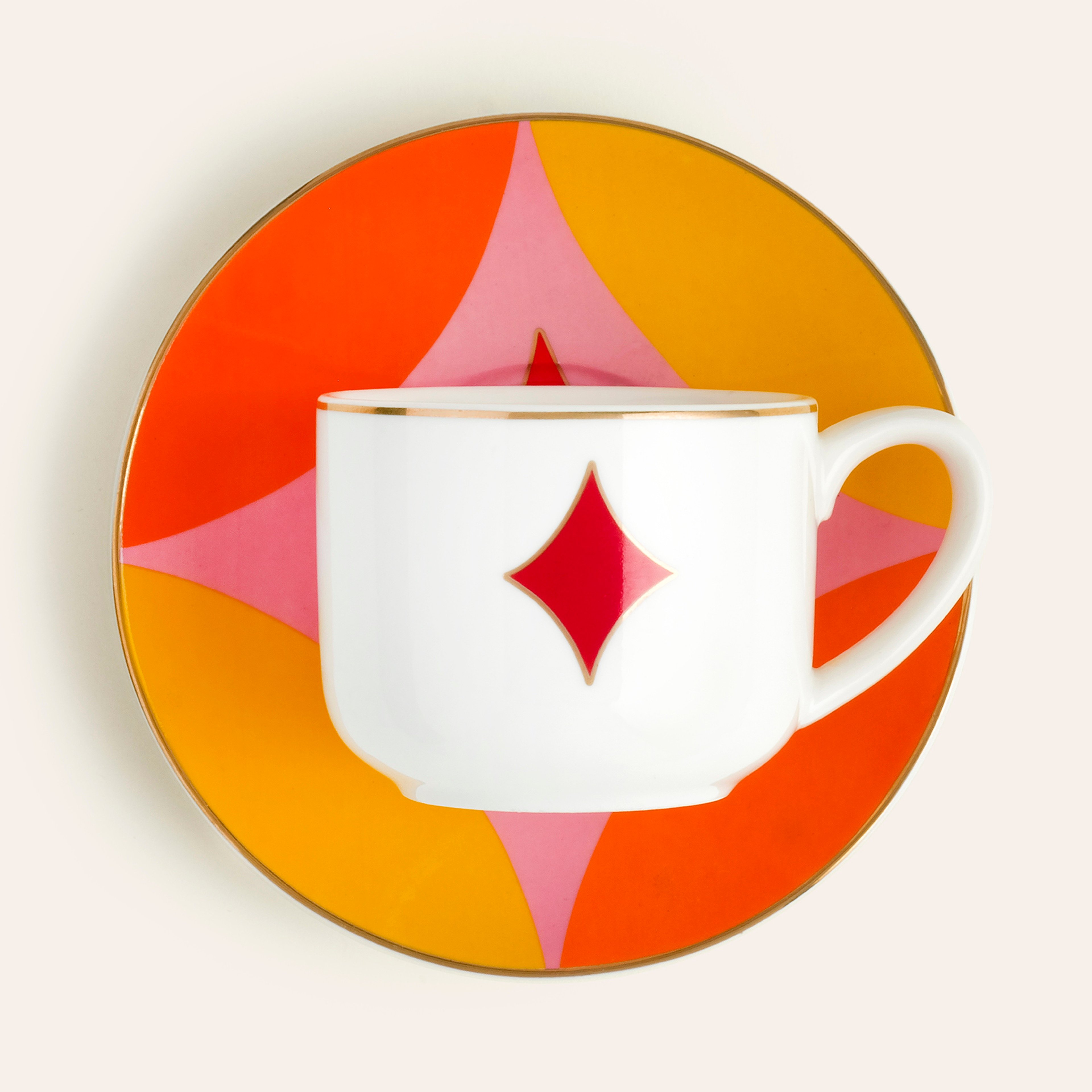 Luohu Porselen Kahve Seti 90 Ml Renkli