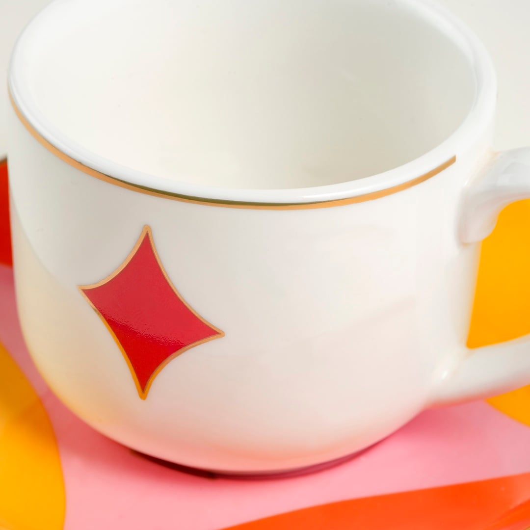 Luohu Porselen Kahve Seti 90 Ml Renkli