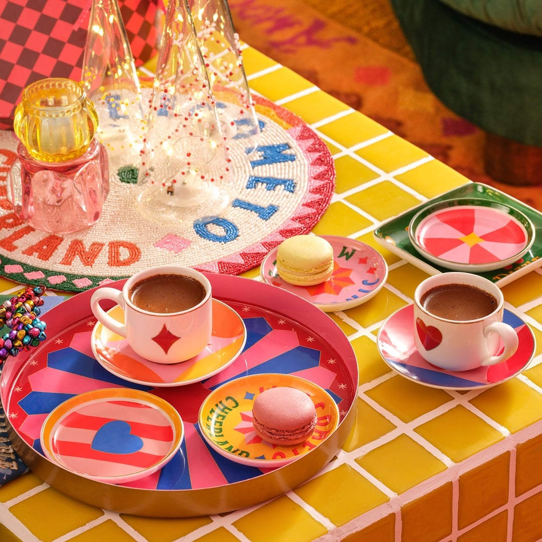 Luohu Porselen Kahve Seti 90 Ml Renkli