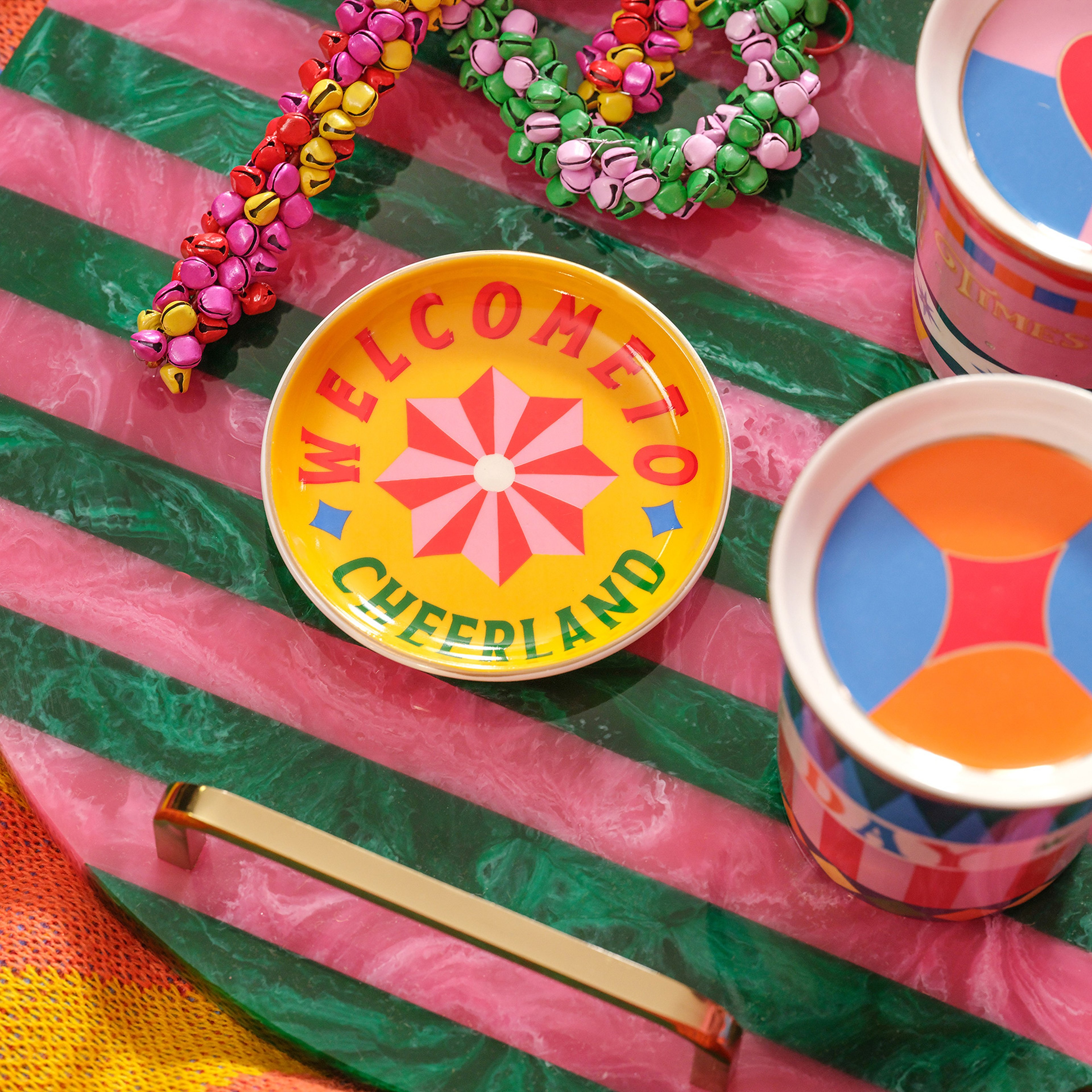 Luohu Porselen Tabak 10x10x1 Cm Sarı