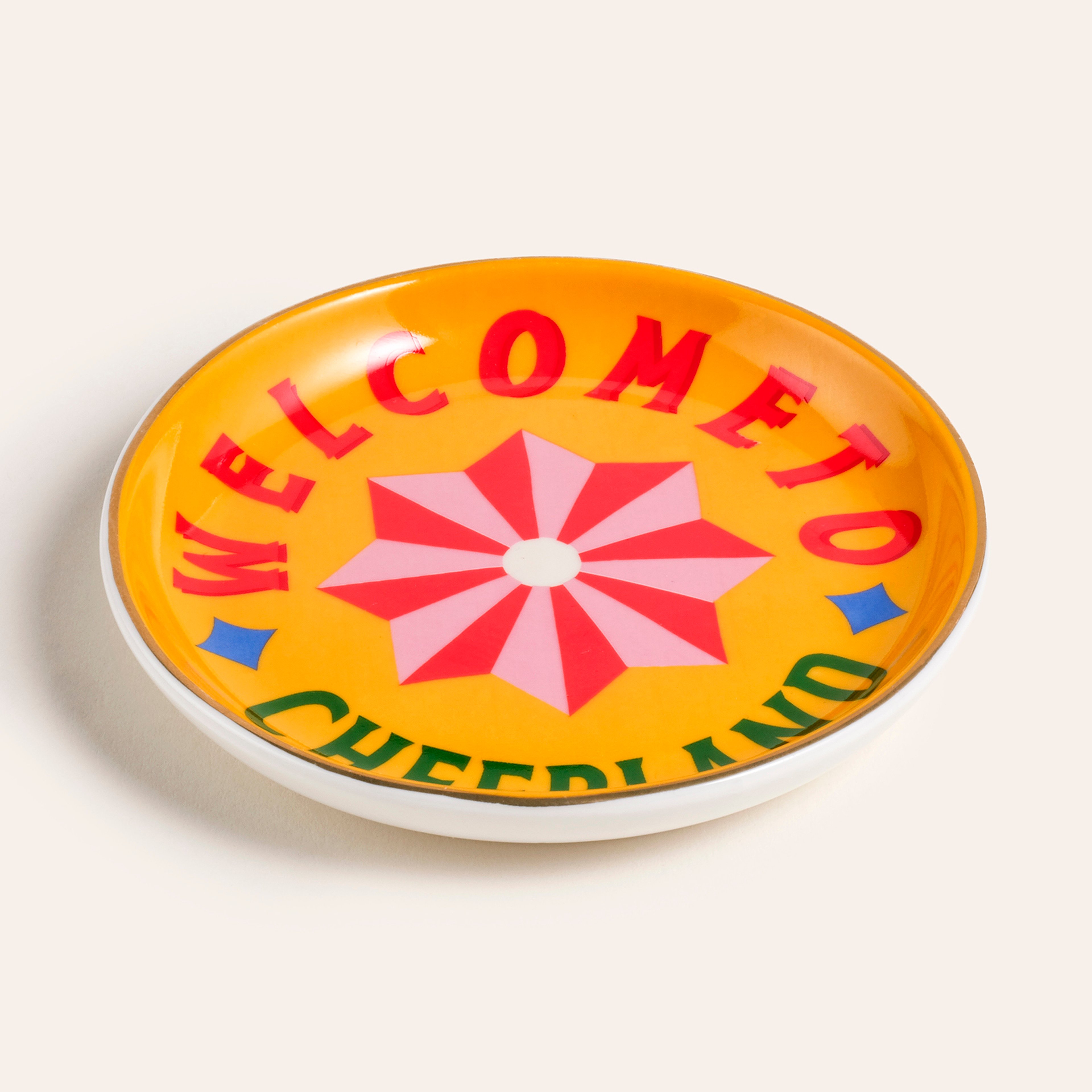 Luohu Porselen Tabak 10x10x1 Cm Sarı