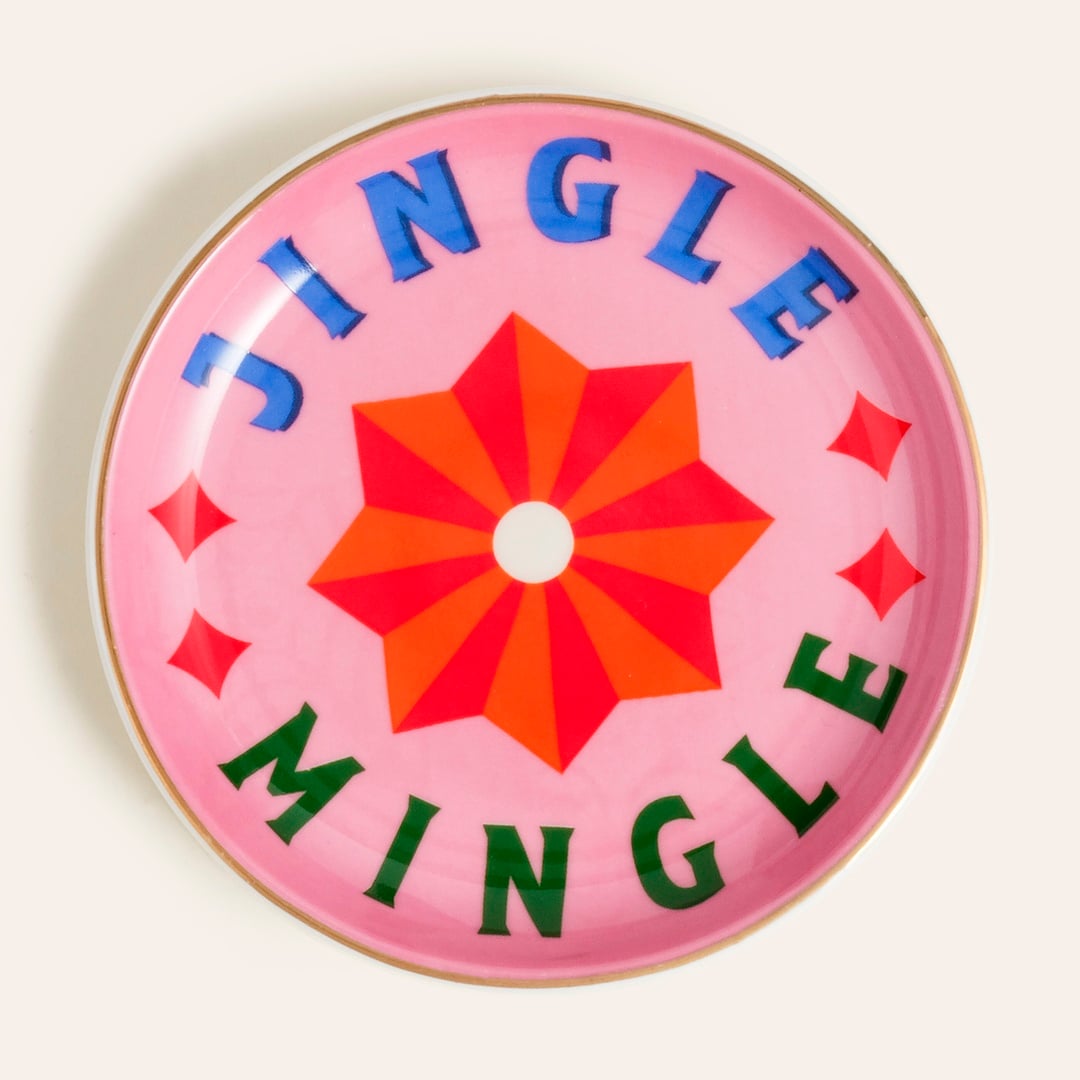 Luohu Porselen Tabak 10x10x1 Cm Pembe