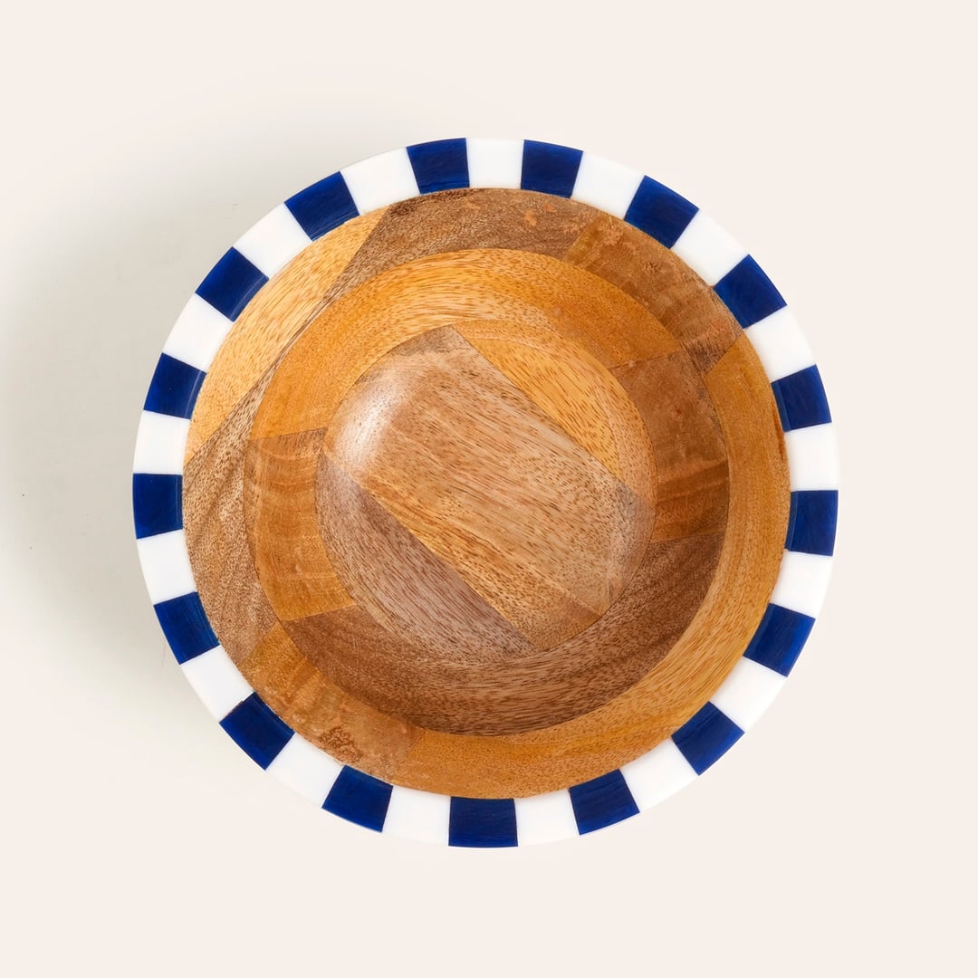 Nohar Mango Ağacı - Reçine Kase 18x18x8 Cm Mavi