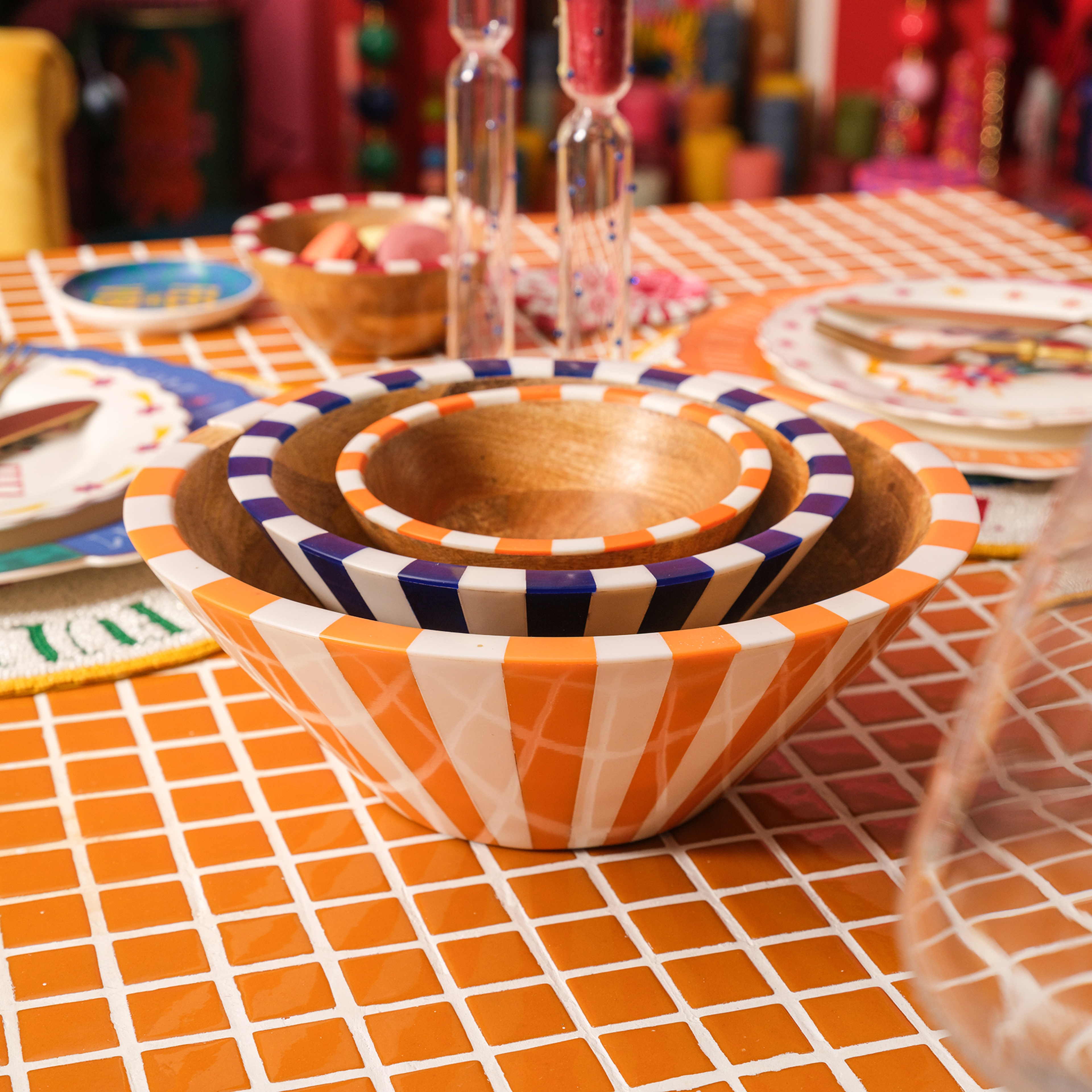 Nohar Mango Ağacı - Reçine Kase 18x18x8 Cm Mavi