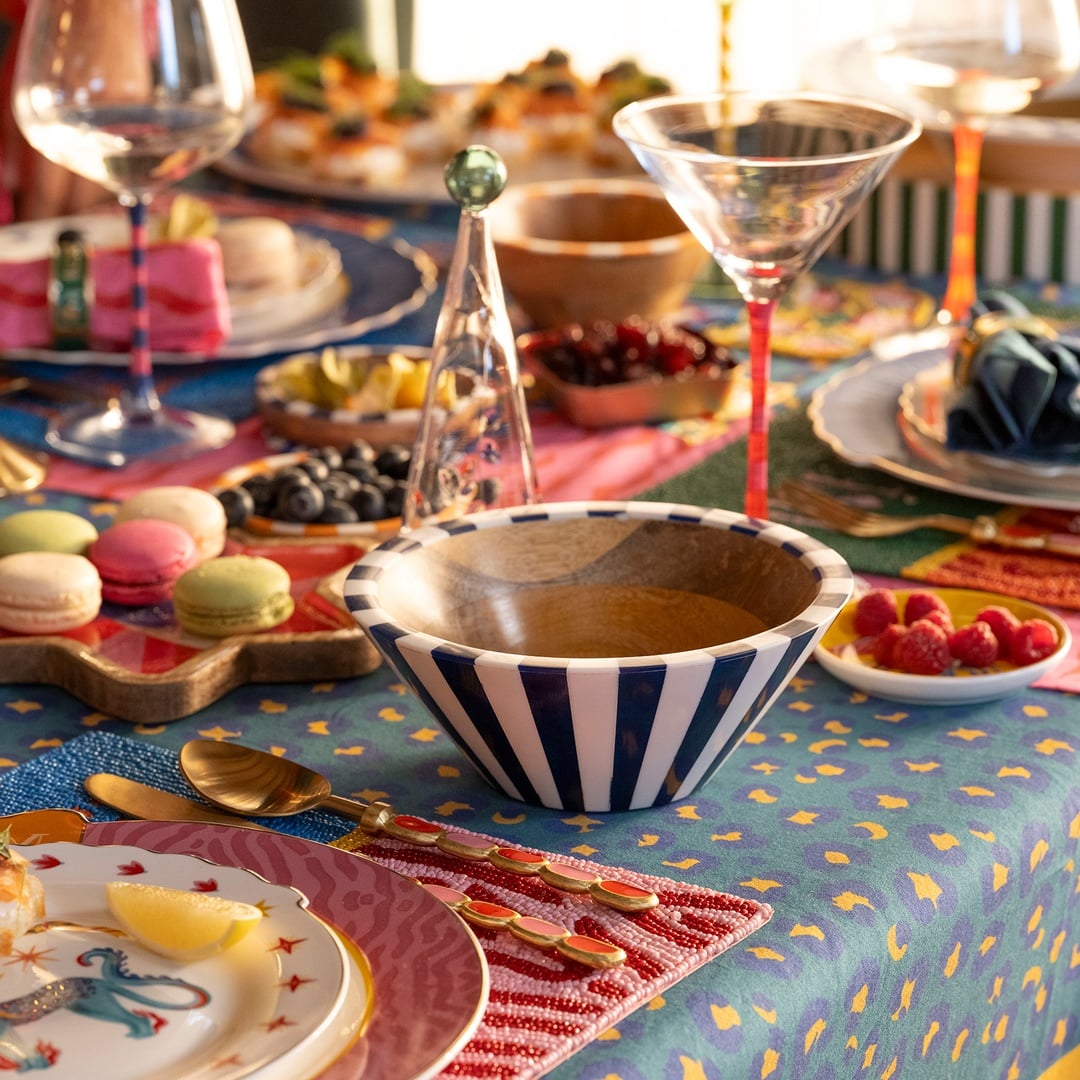 Nohar Mango Ağacı - Reçine Kase 18x18x8 Cm Mavi