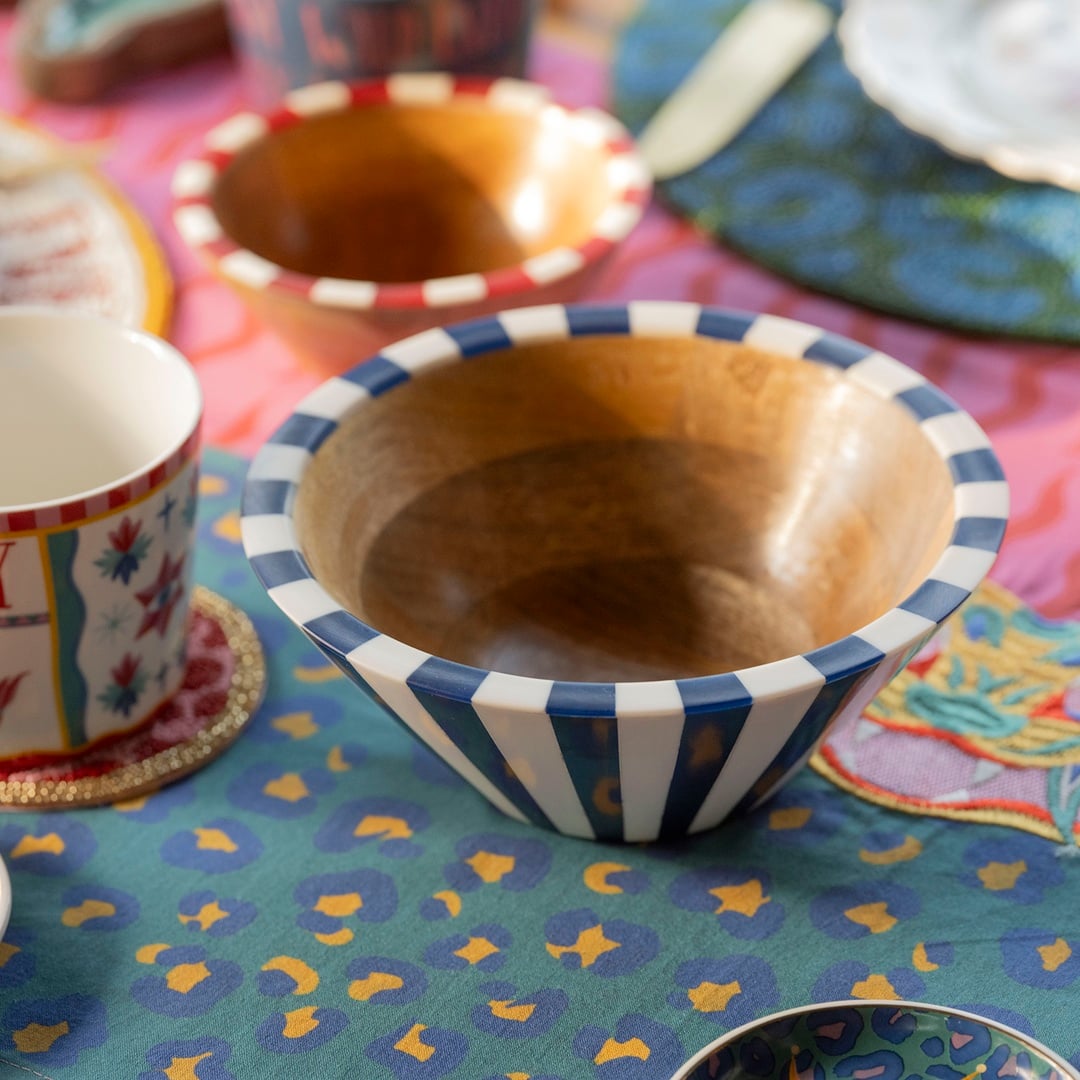 Nohar Mango Ağacı - Reçine Kase 18x18x8 Cm Mavi