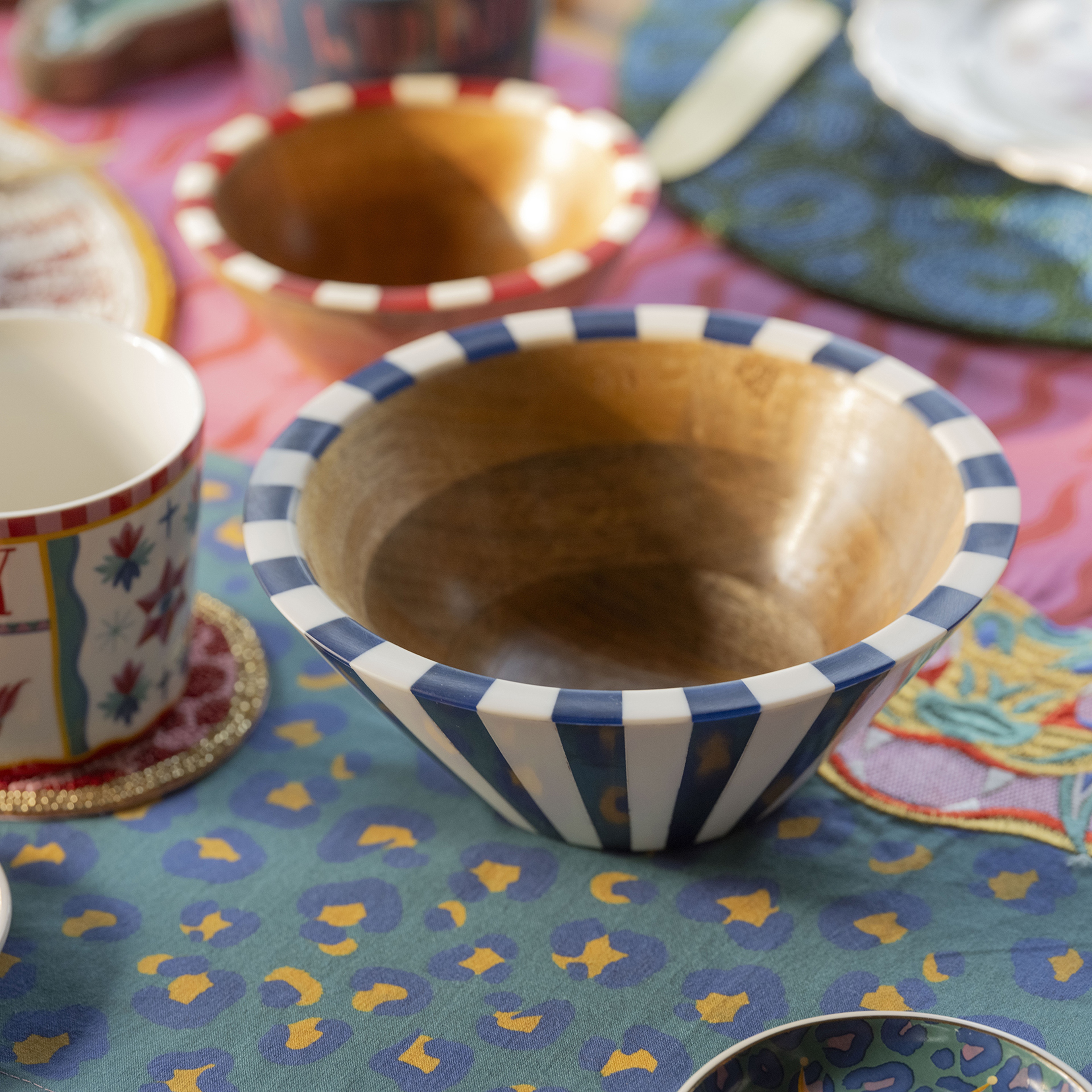 Nohar Mango Ağacı - Reçine Kase 18x18x8 Cm Mavi