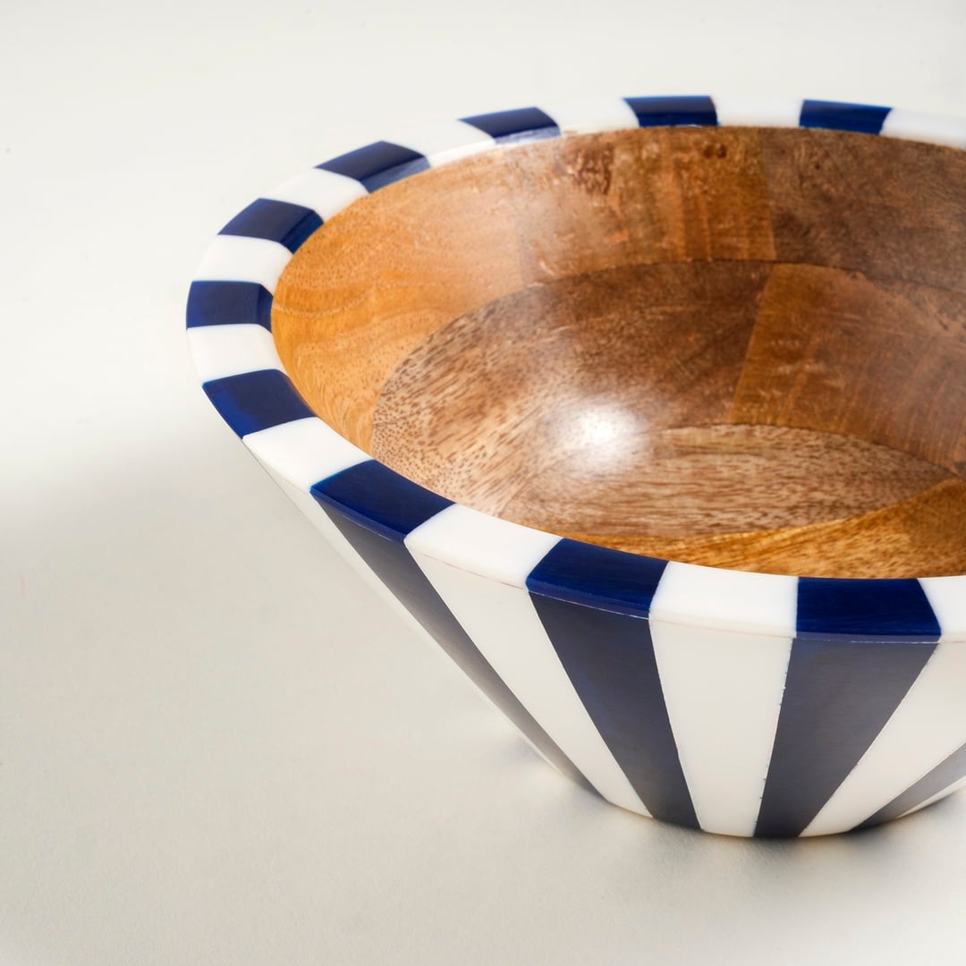 Nohar Mango Ağacı - Reçine Kase 18x18x8 Cm Mavi