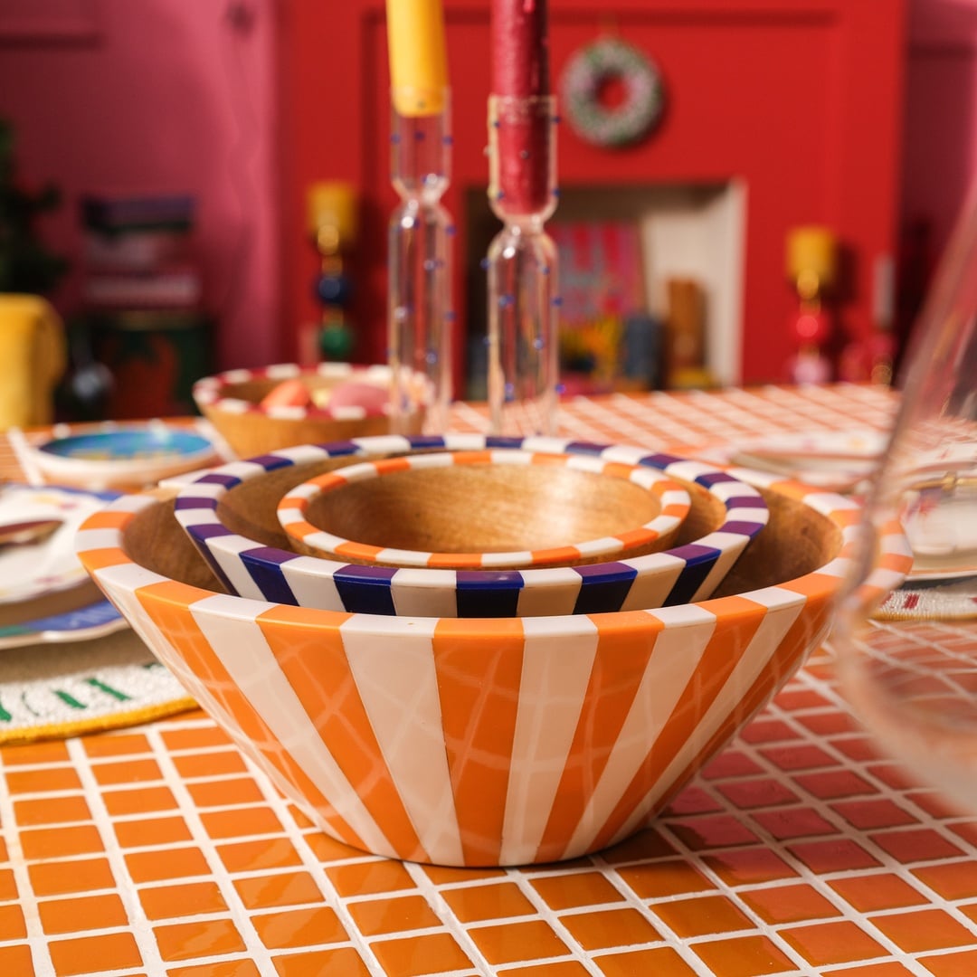 Nohar Mango Ağacı - Reçine Kase 25x25x9 Cm Turuncu