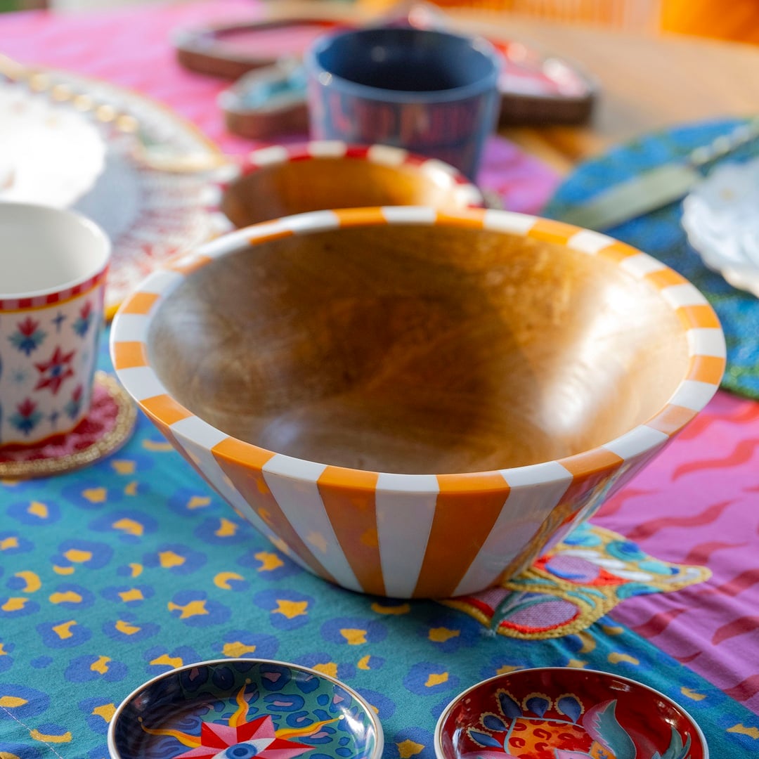 Nohar Mango Ağacı - Reçine Kase 25x25x9 Cm Turuncu