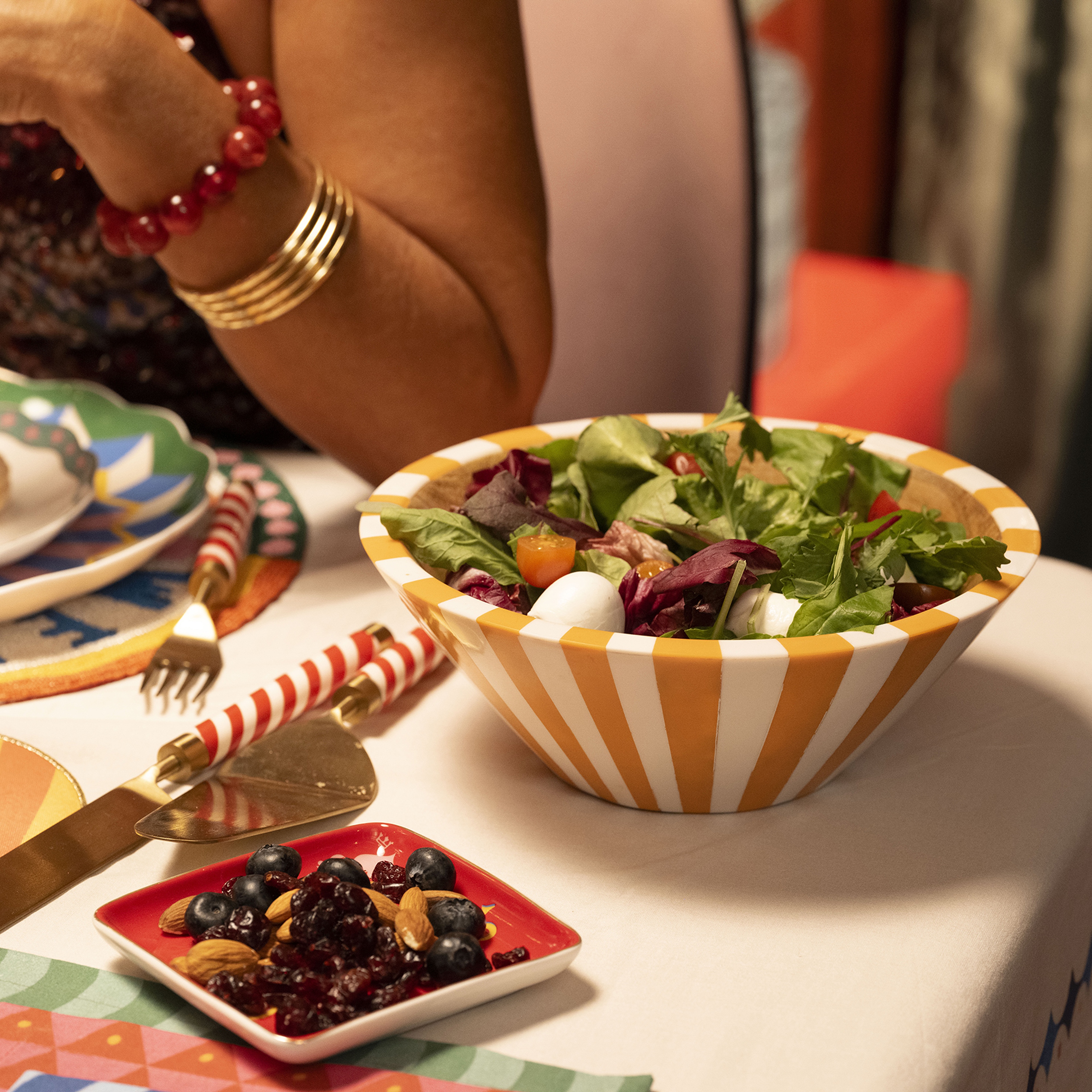 Nohar Mango Ağacı - Reçine Kase 25x25x9 Cm Turuncu