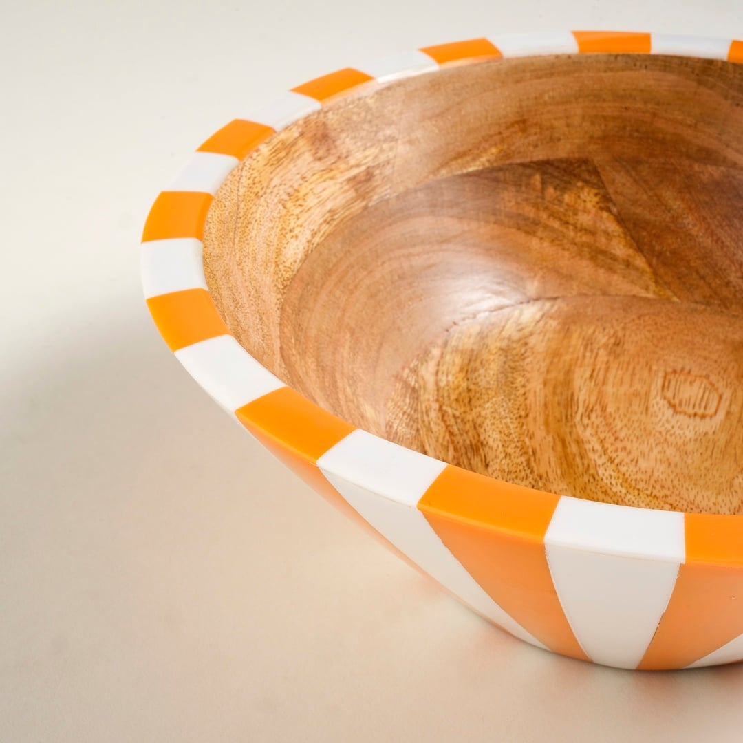 Nohar Mango Ağacı - Reçine Kase 25x25x9 Cm Turuncu