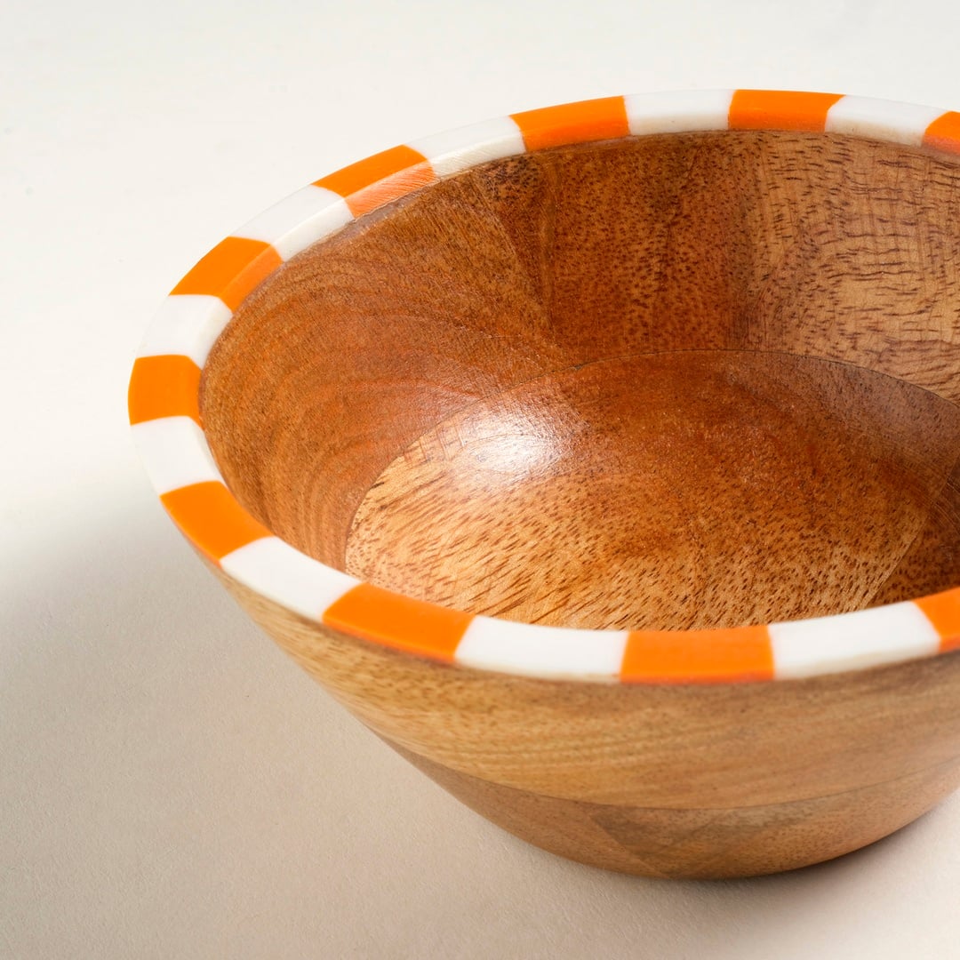 Nohar Mango Ağacı - Reçine Kase 13x13x6 Cm Turuncu