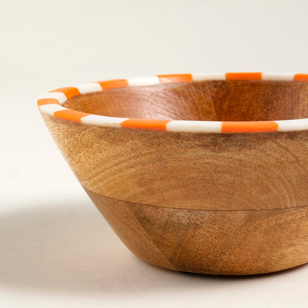 Nohar Mango Ağacı - Reçine Kase 13x13x6 Cm Turuncu