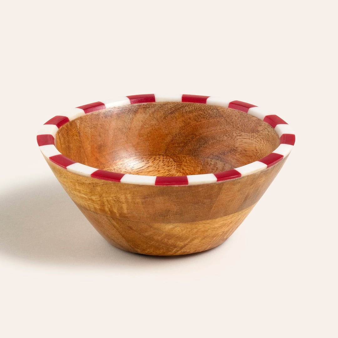 Nohar Mango Ağacı - Reçine Kase 13x13x6 Cm Kırmızı