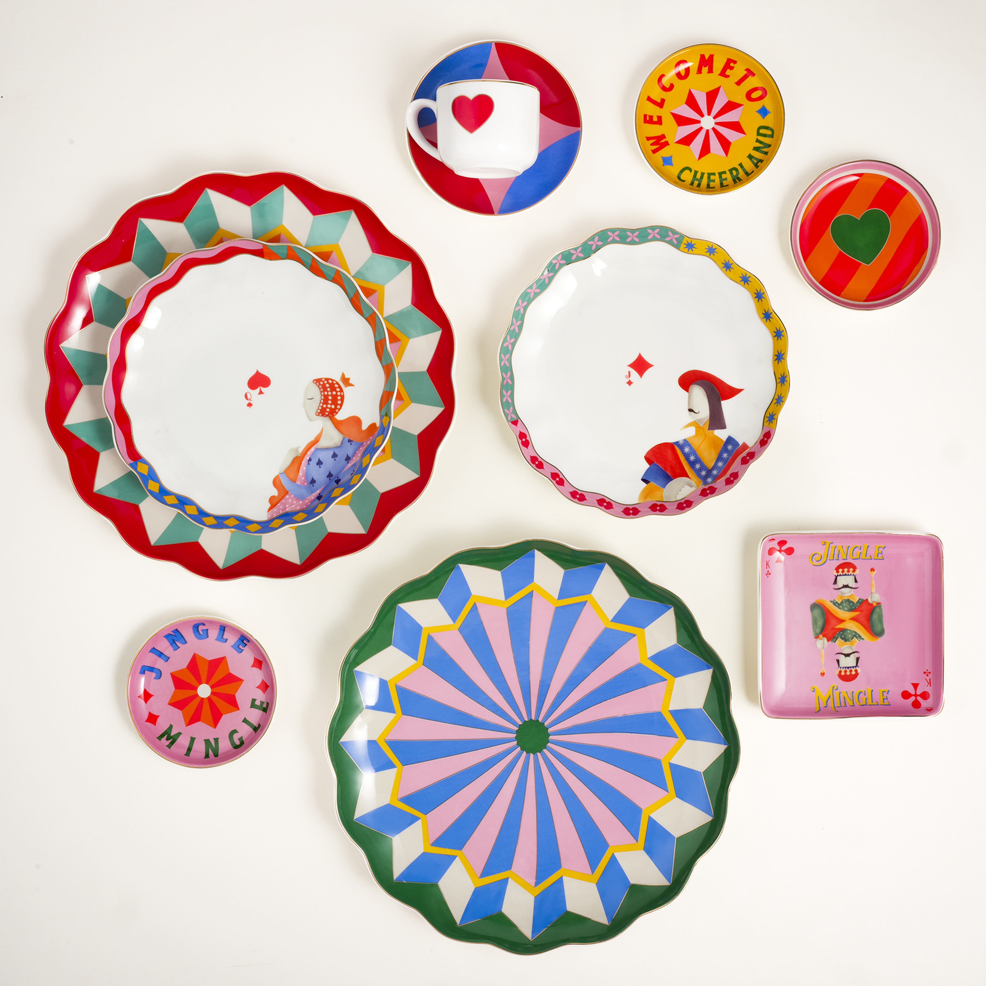 Luohu Porselen Tabak 12x12x2 Cm Pembe