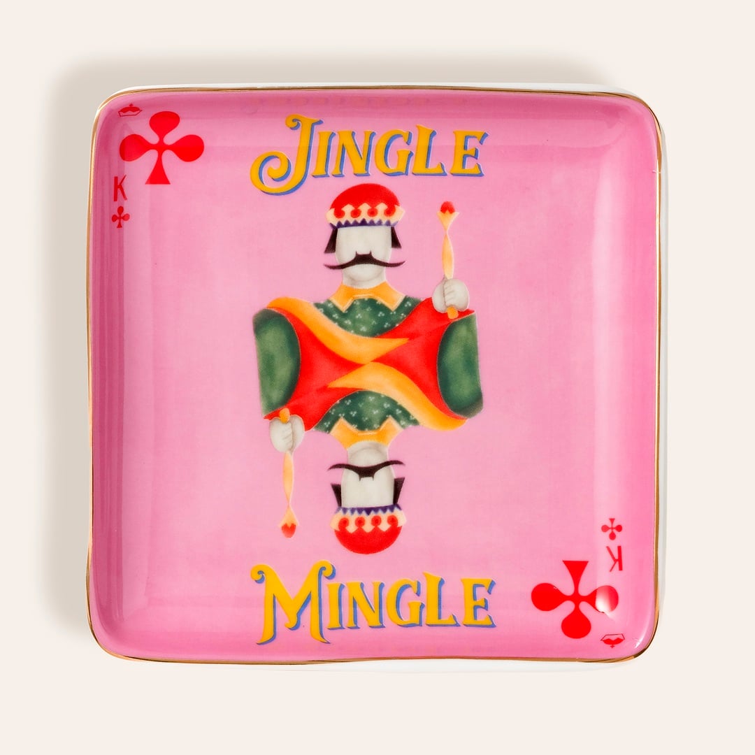 Luohu Porselen Tabak 12x12x2 Cm Pembe