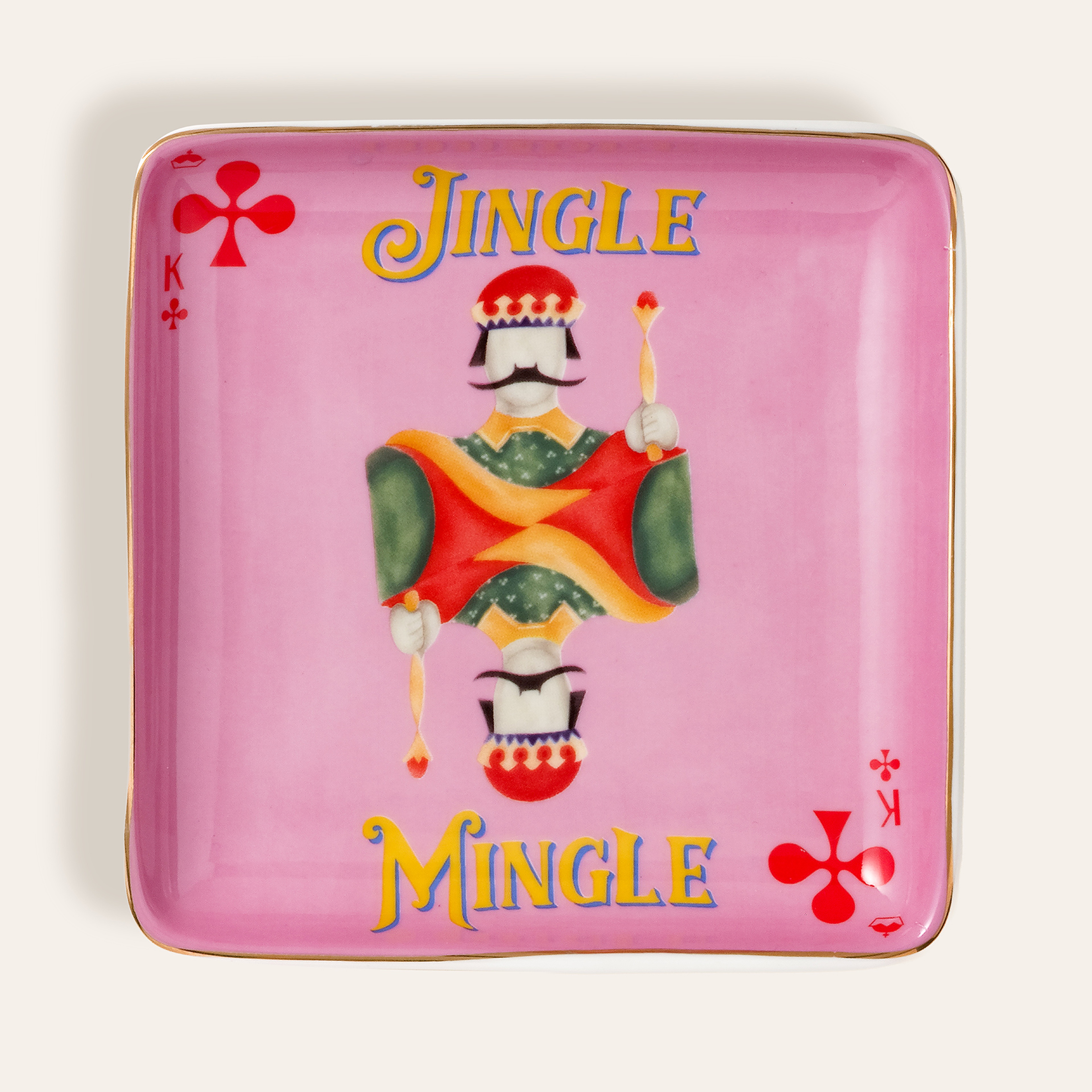 Luohu Porselen Tabak 12x12x2 Cm Pembe