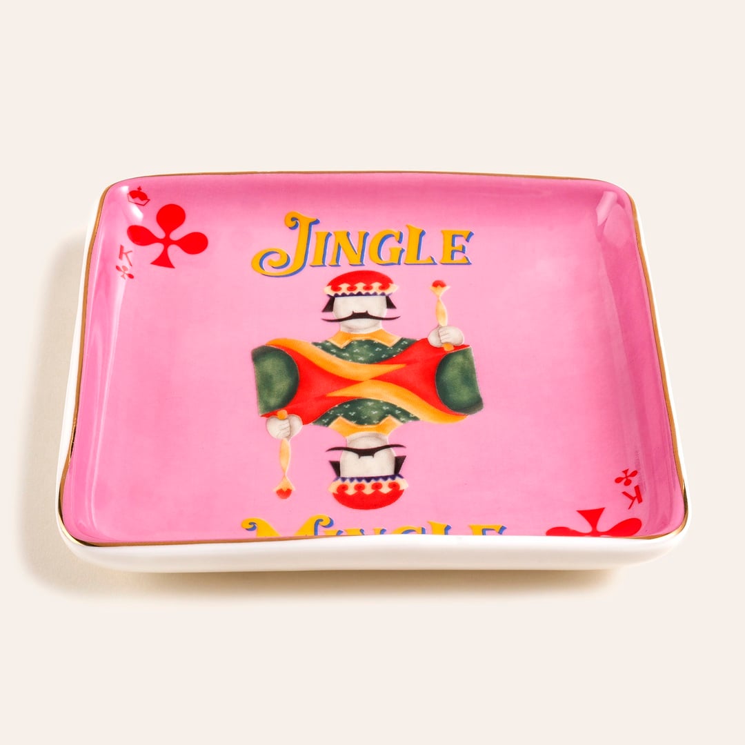 Luohu Porselen Tabak 12x12x2 Cm Pembe