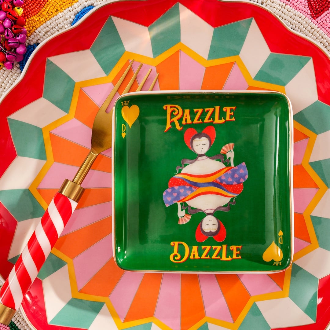 Luohu Porselen Tabak 12x12x2 Cm Yeşil