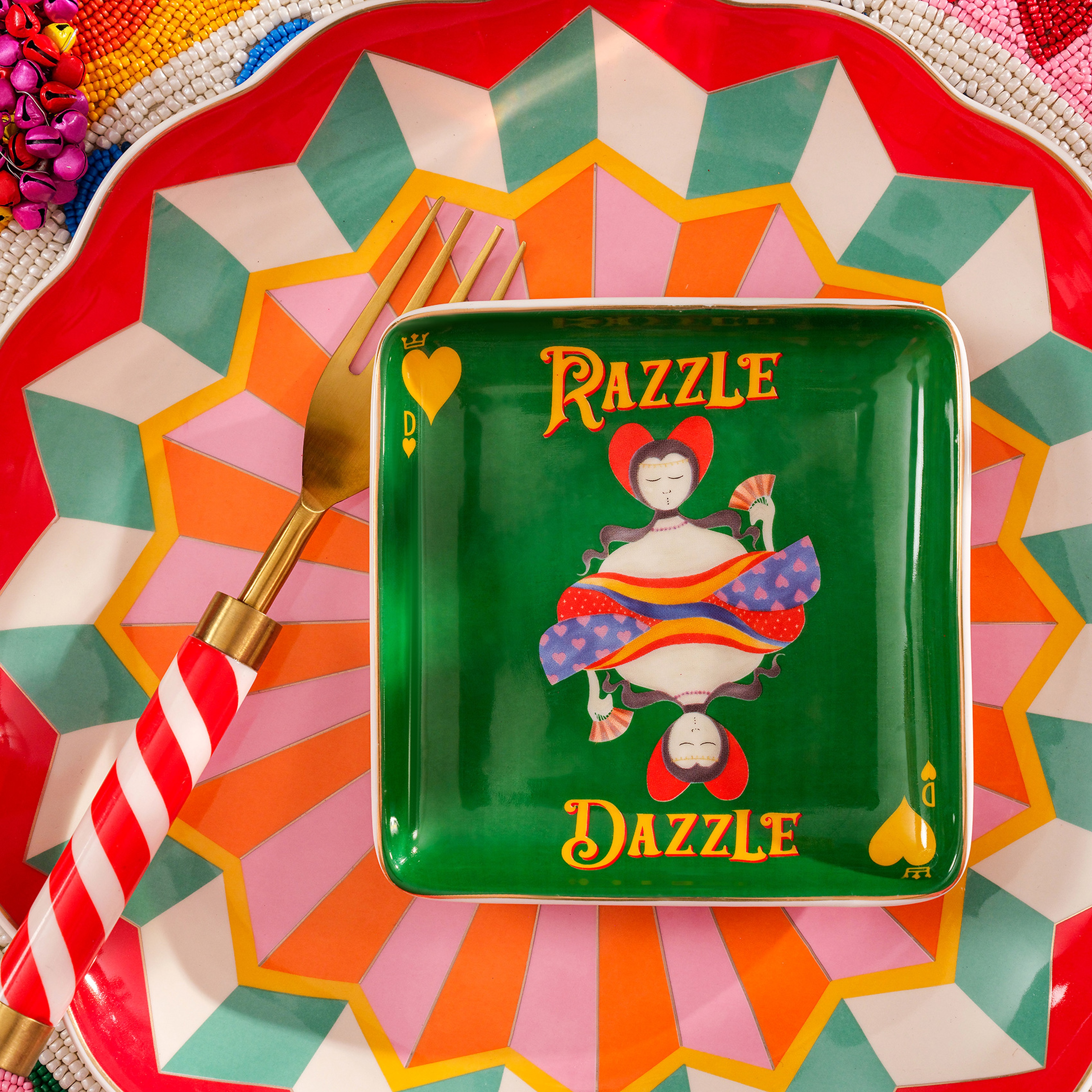 Luohu Porselen Tabak 12x12x2 Cm Yeşil