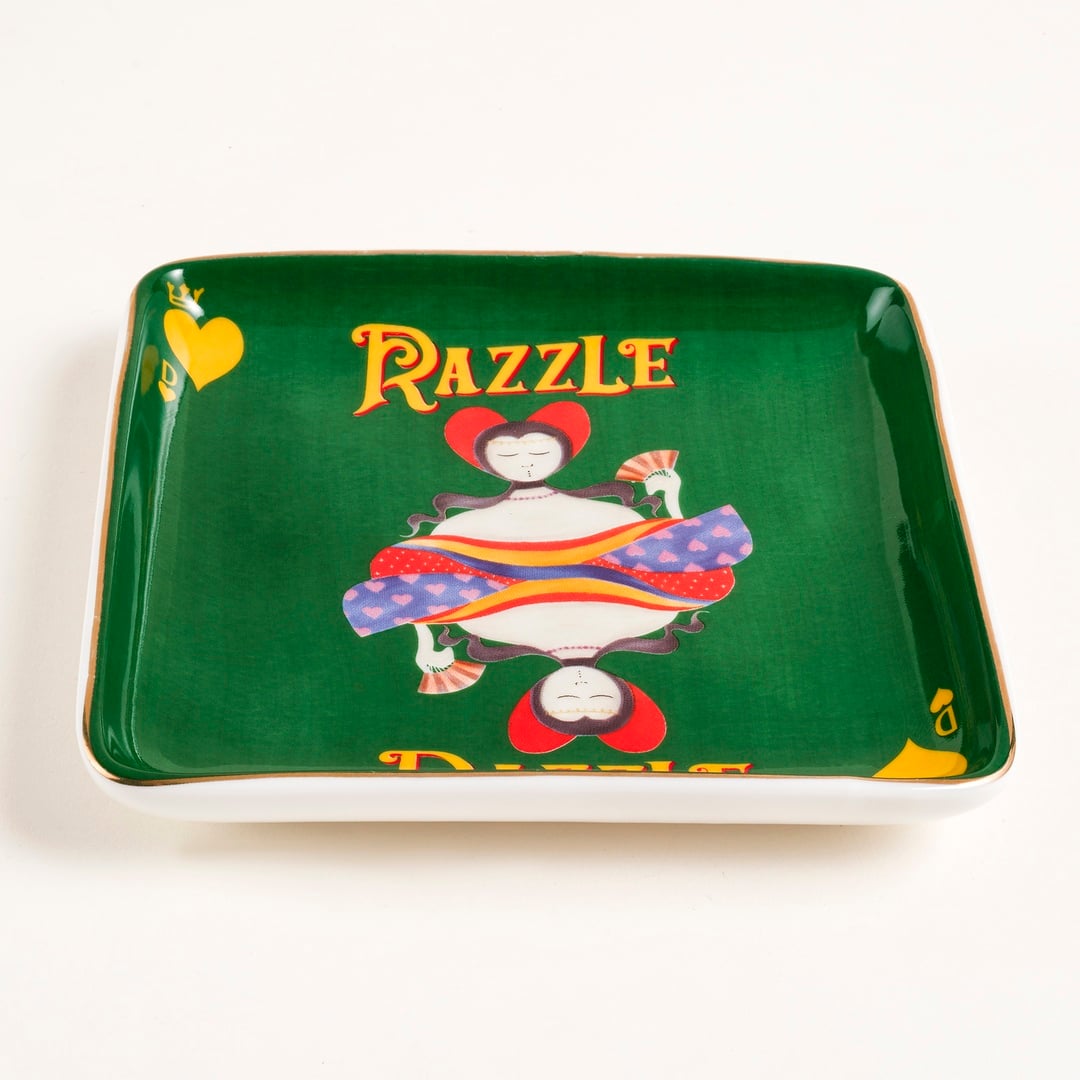 Luohu Porselen Tabak 12x12x2 Cm Yeşil