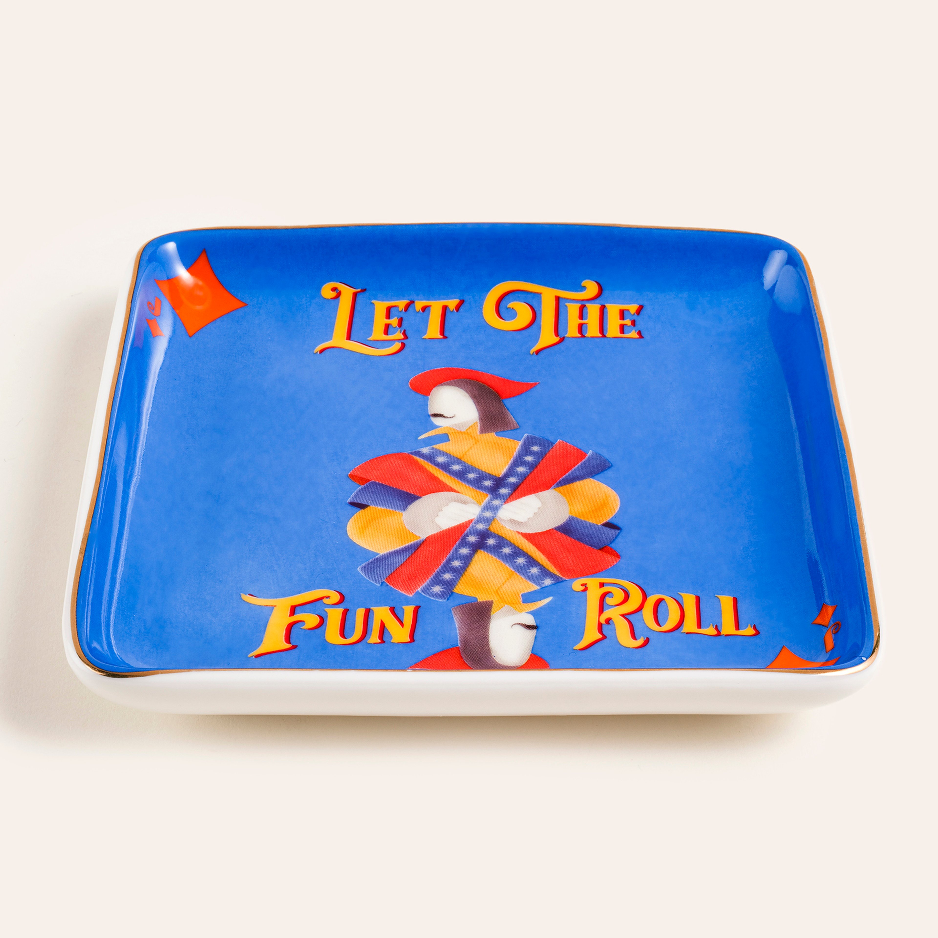 Luohu Porselen Tabak 12x12x2 Cm Mavi